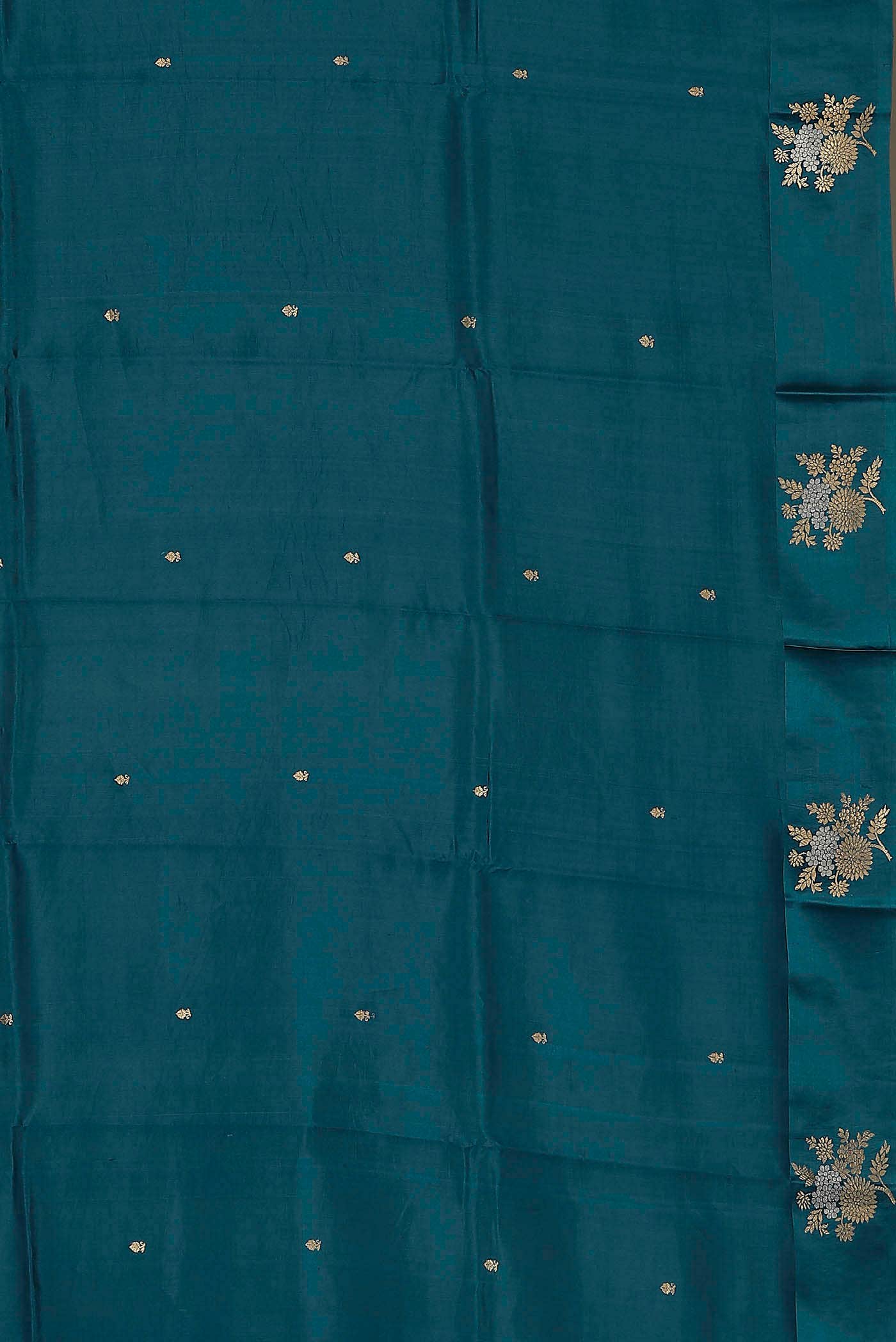 Blue Banarasi Katan Silk Saree