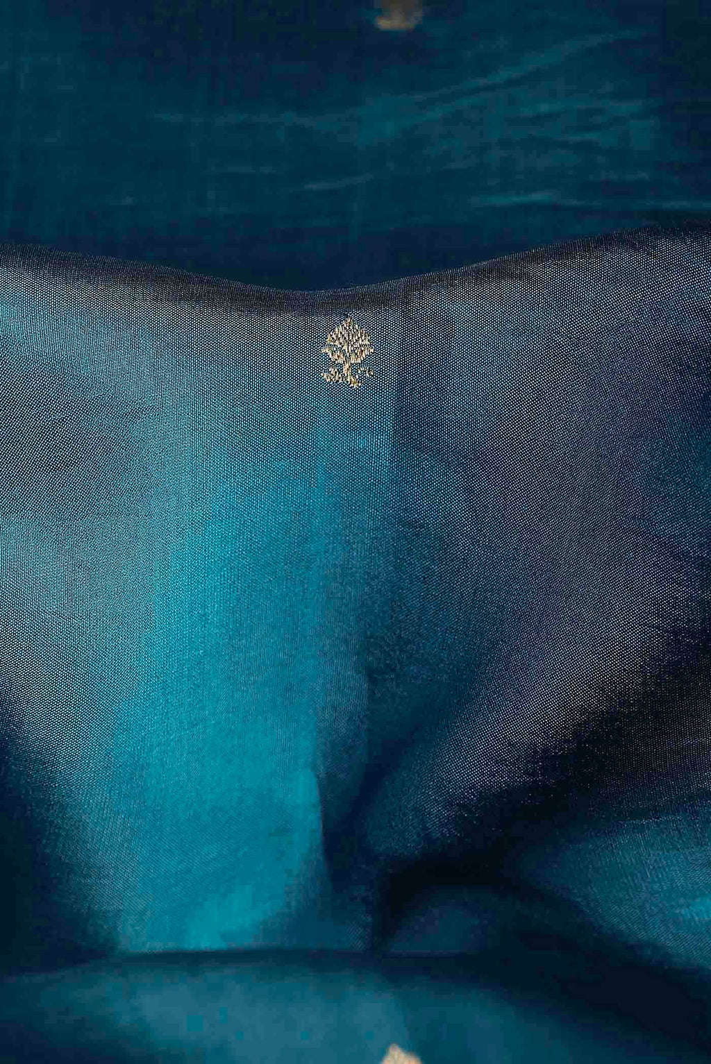 Blue Banarasi Katan Silk Saree