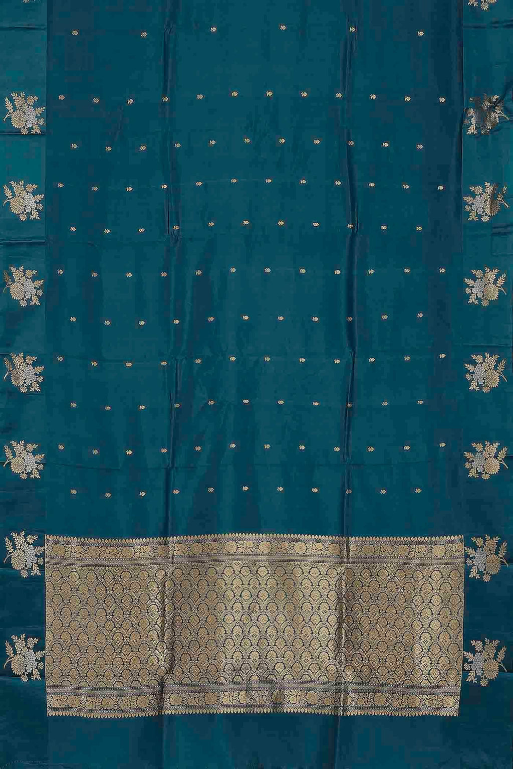 Blue Banarasi Katan Silk Saree