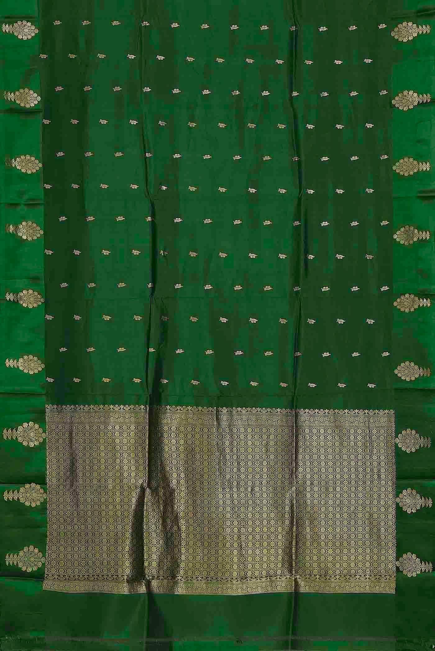 Green Banarasi Katan Silk Saree