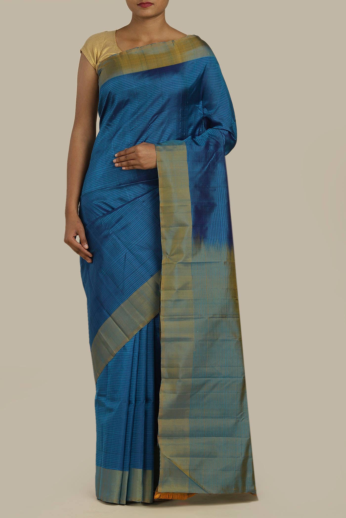 Blue Kanchipuram Silk Saree