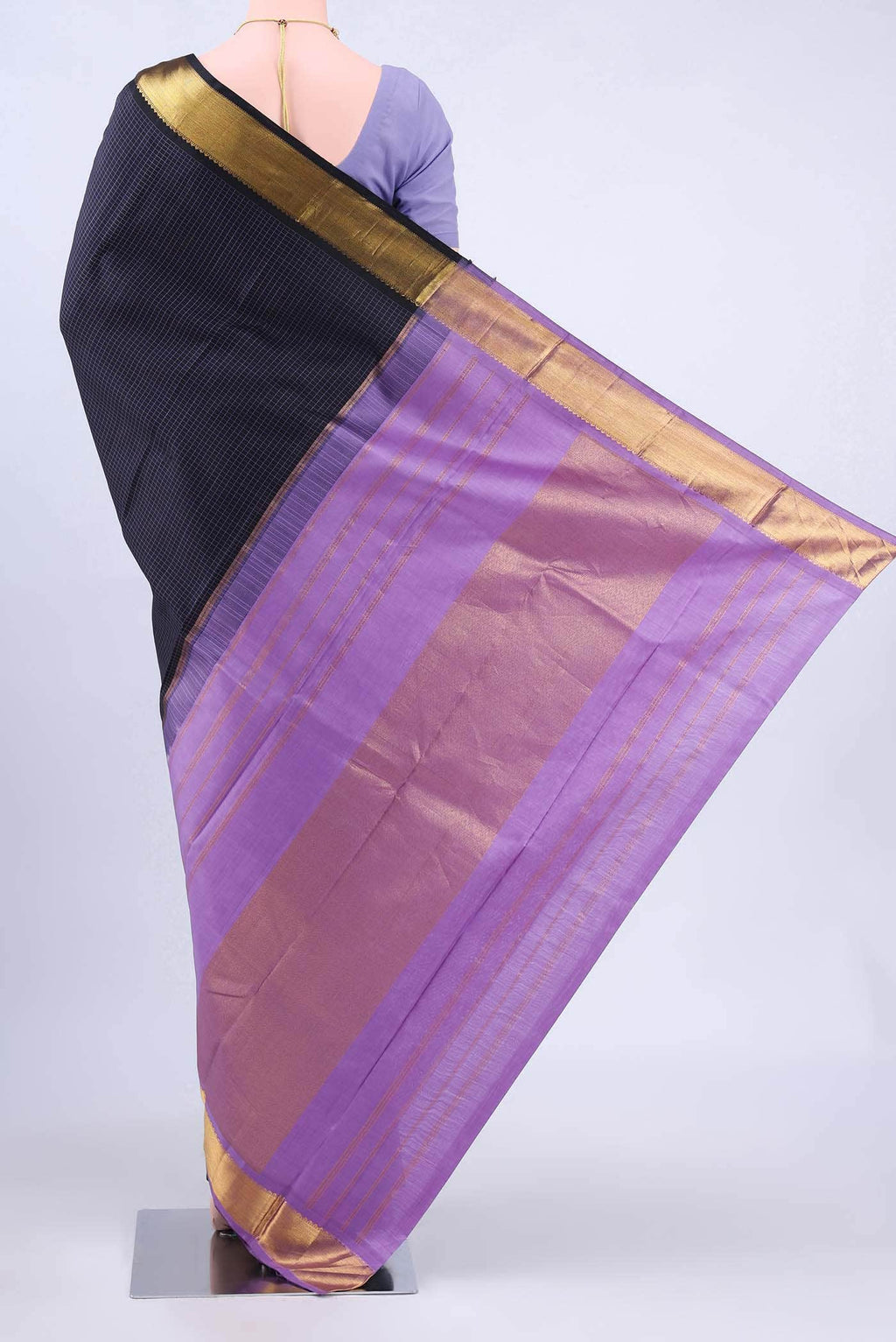Black Kanchipuram Silk Saree