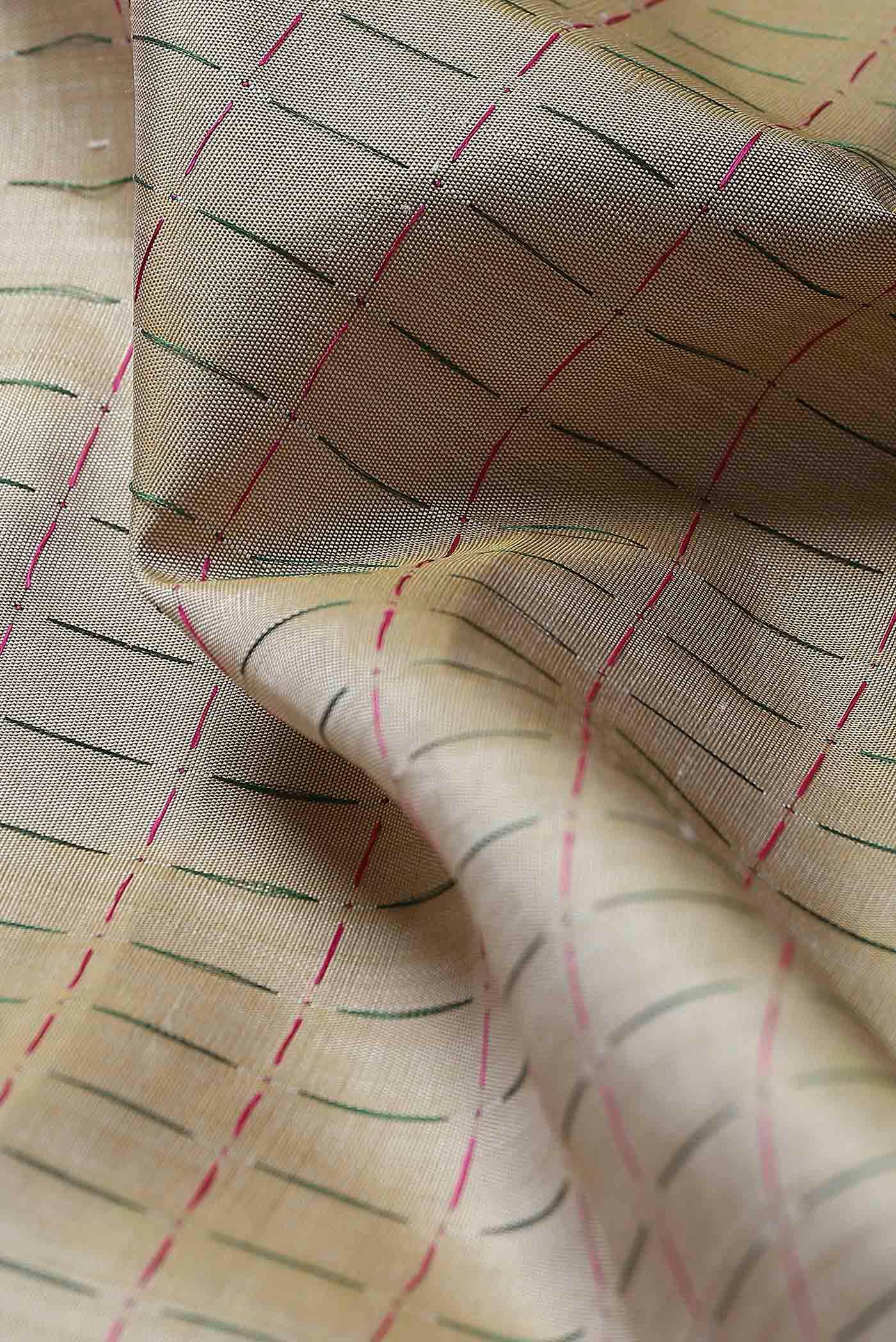 Beige Kanchipuram Silk Saree