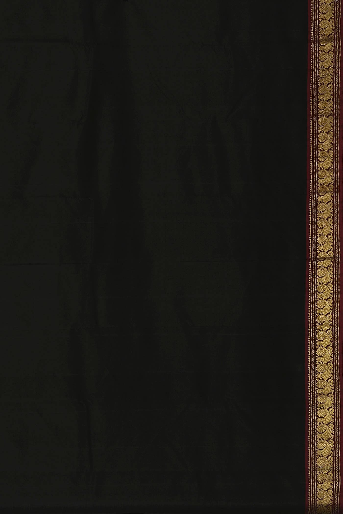 Black Dual Tone Kanchipuram Silk Saree