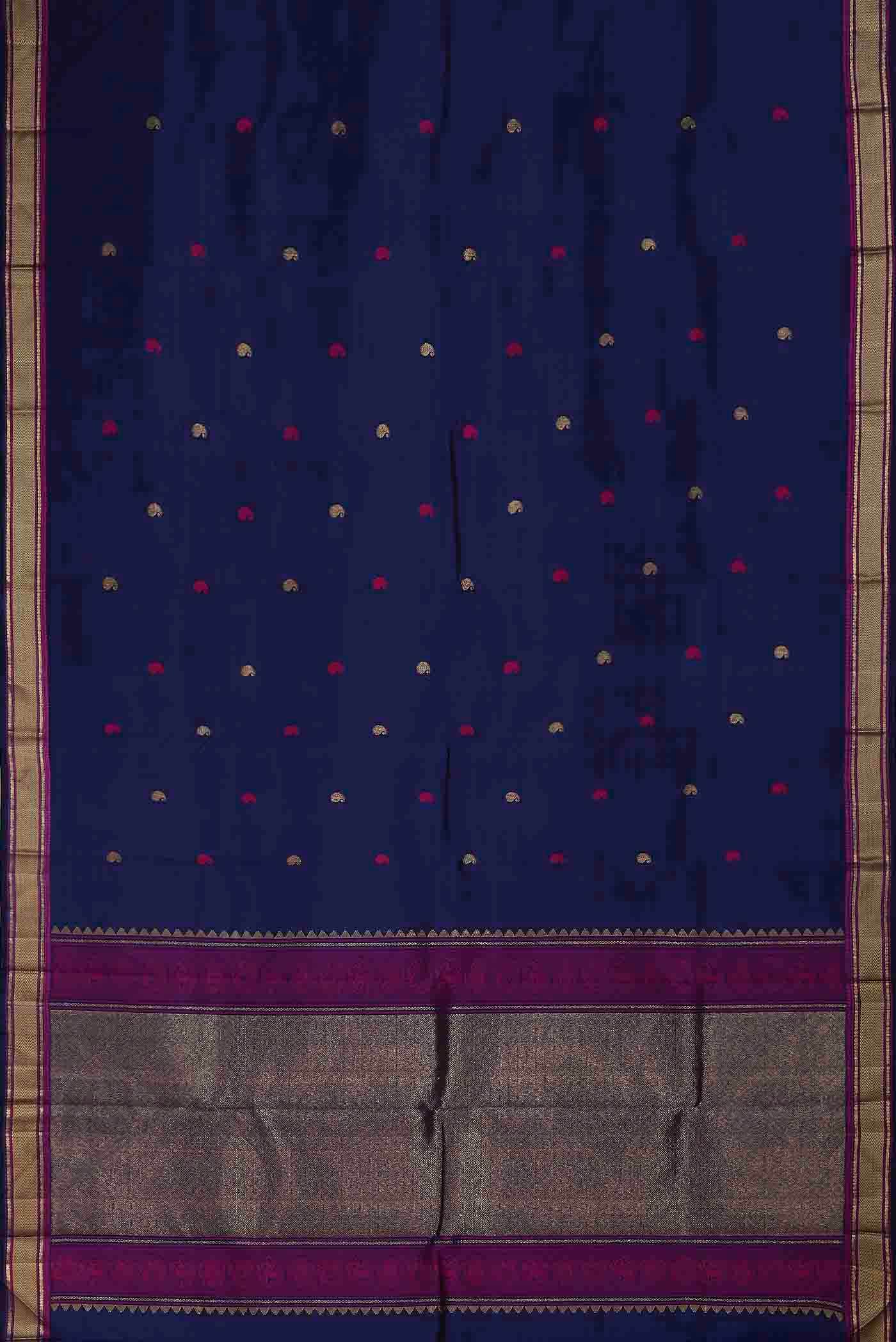 Blue Kanchipuram Silk Saree
