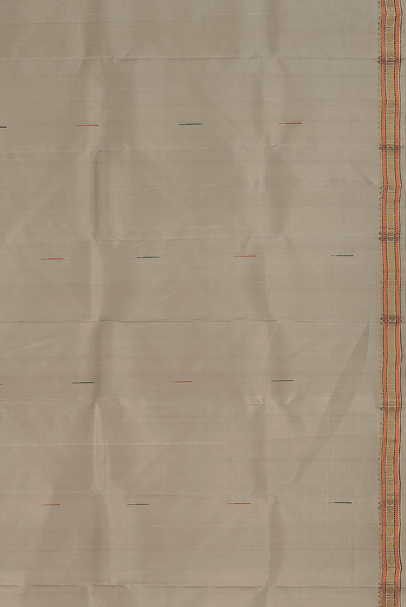 Beige Kanchipuram Silk Saree