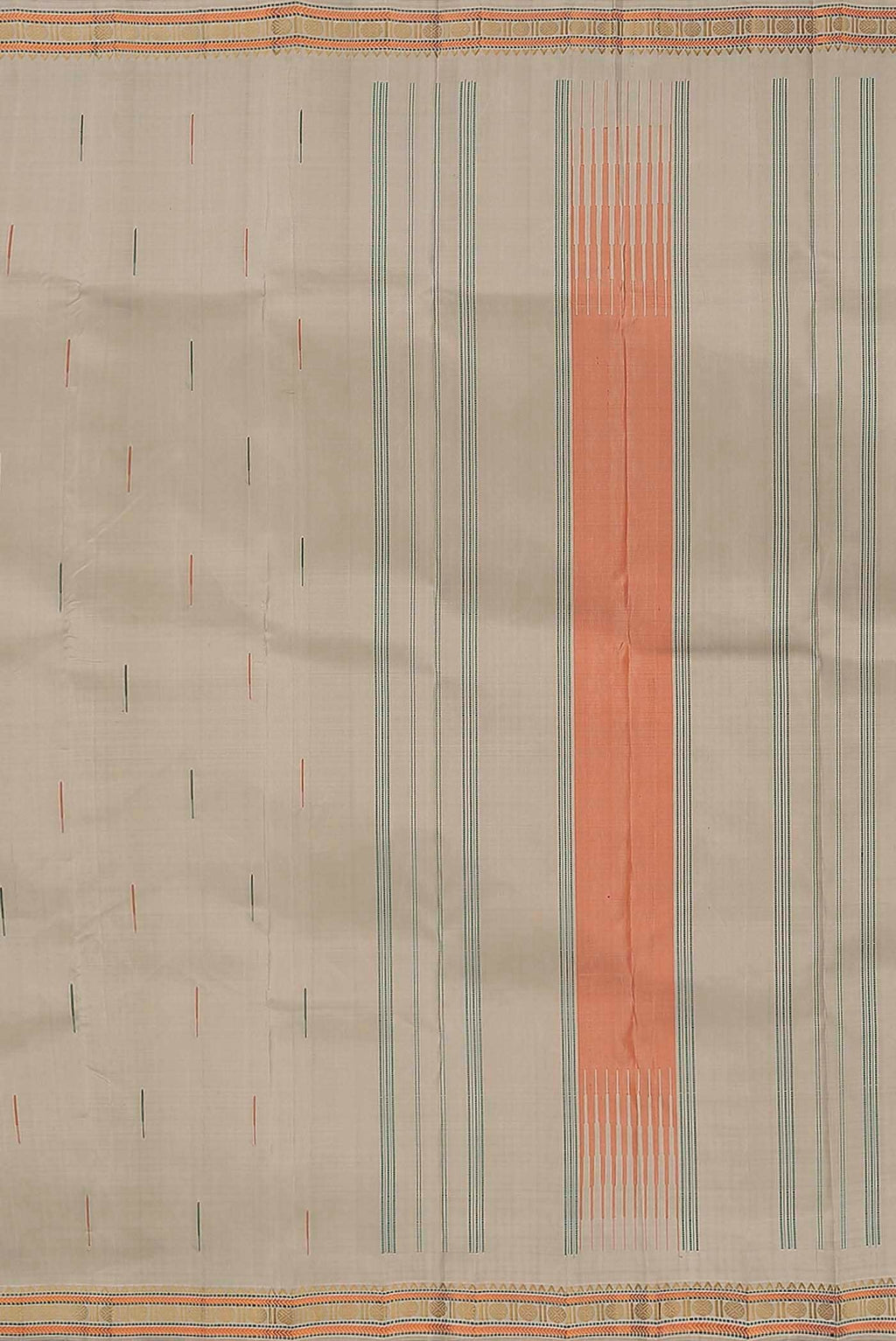 Beige Kanchipuram Silk Saree