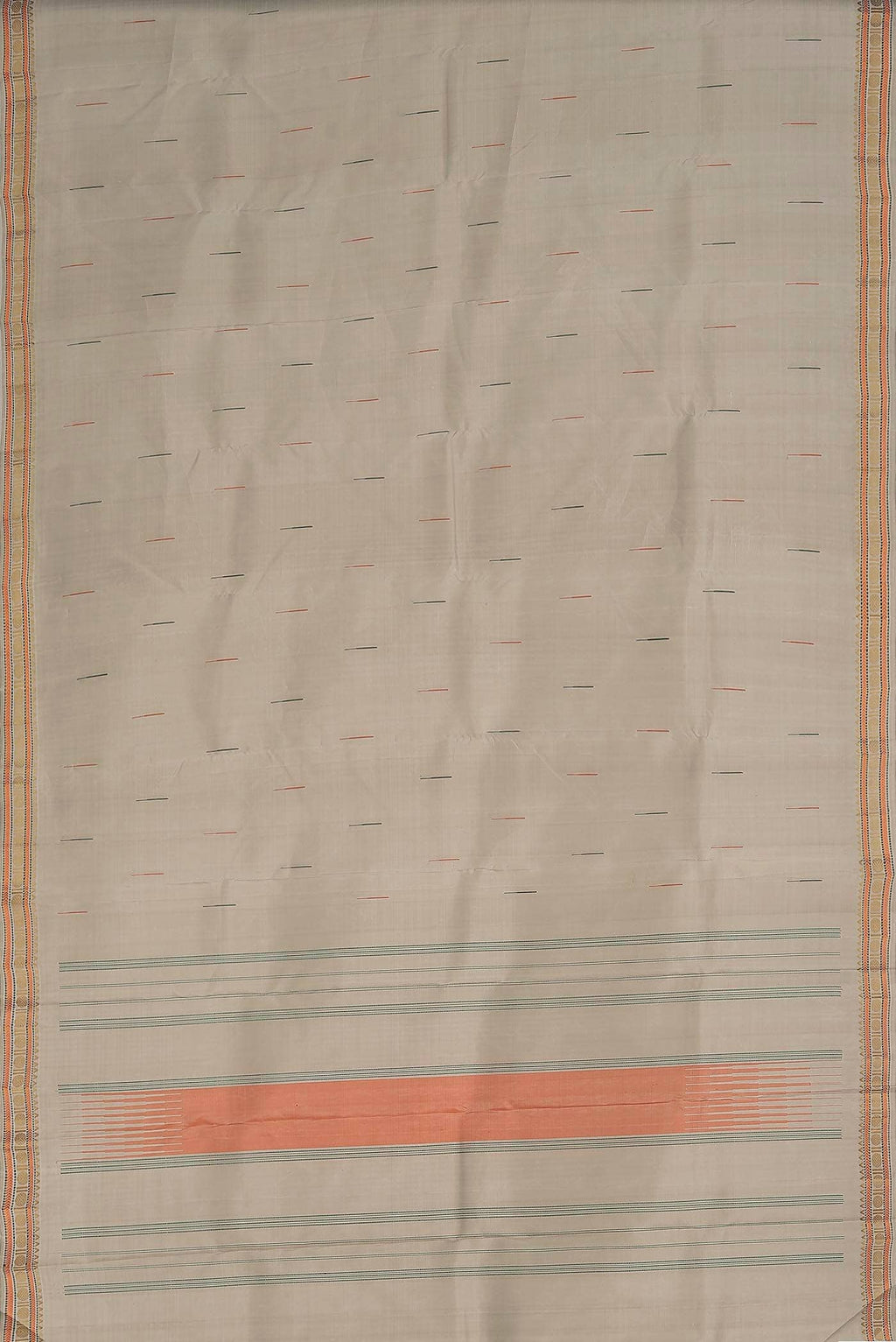 Beige Kanchipuram Silk Saree