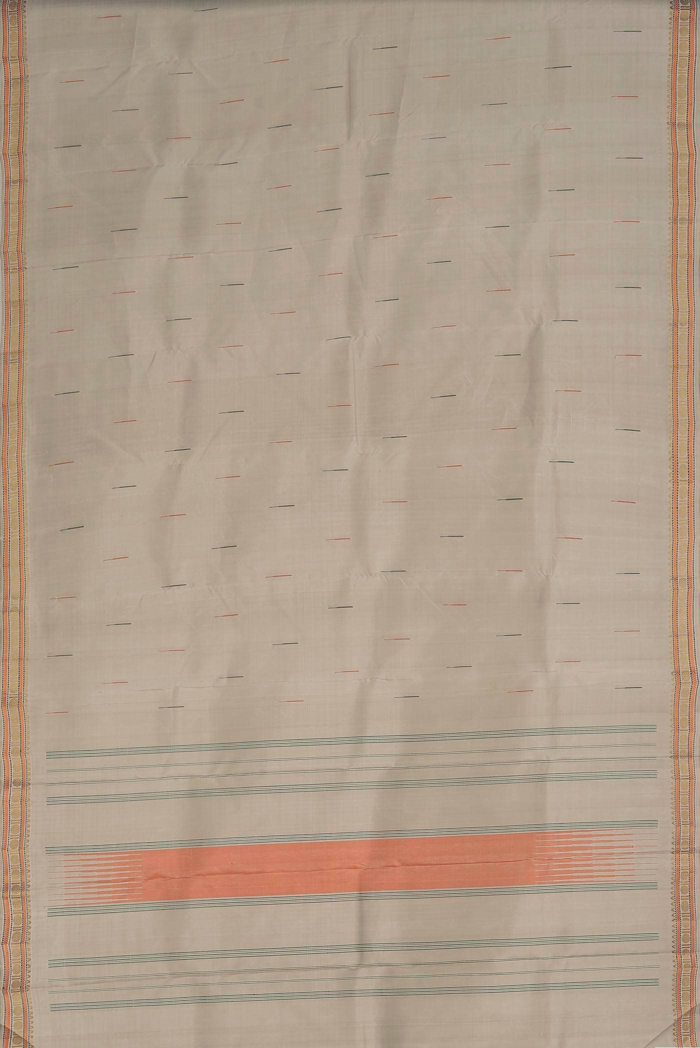 Beige Kanchipuram Silk Saree