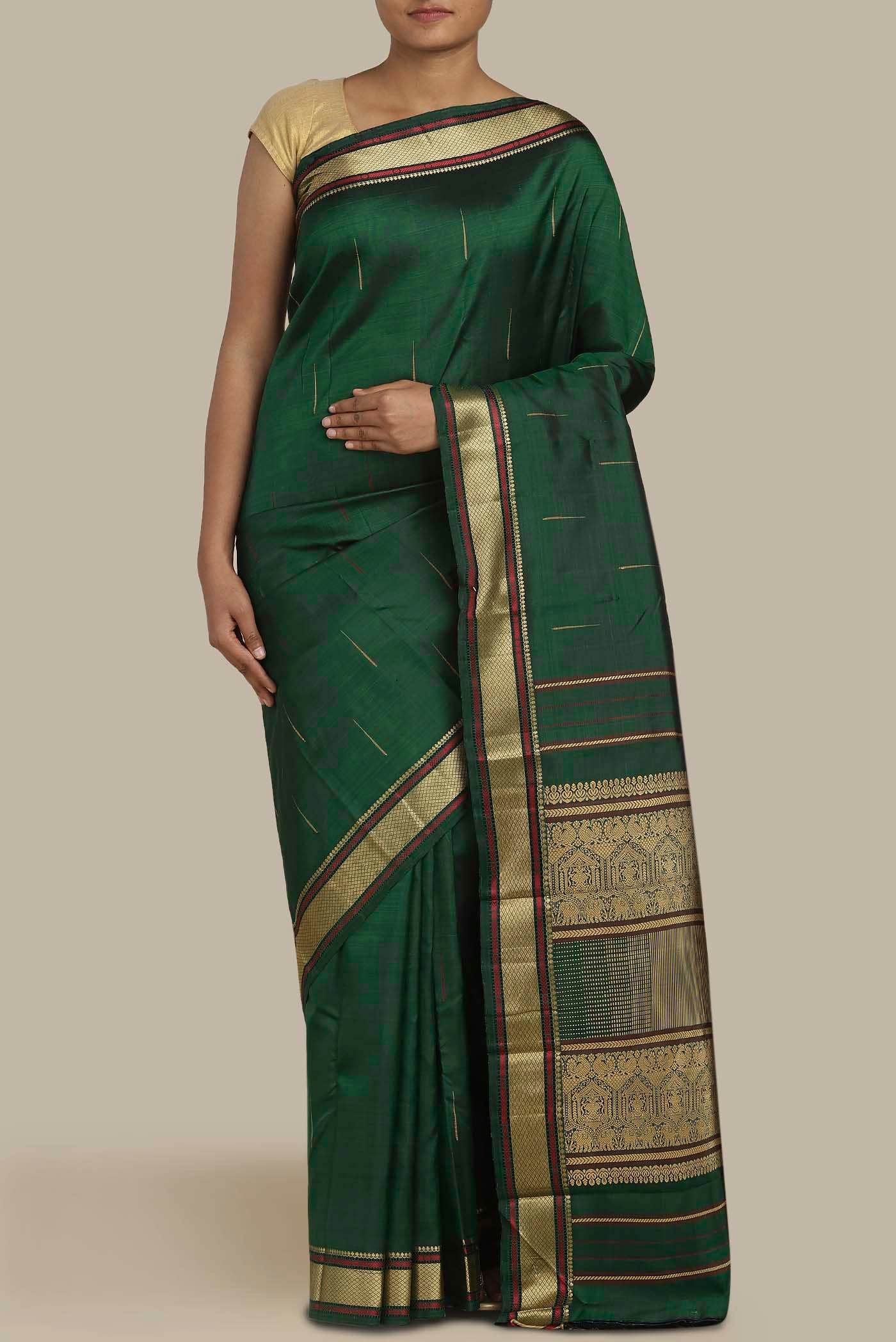 Green Kanchipuram Silk Saree