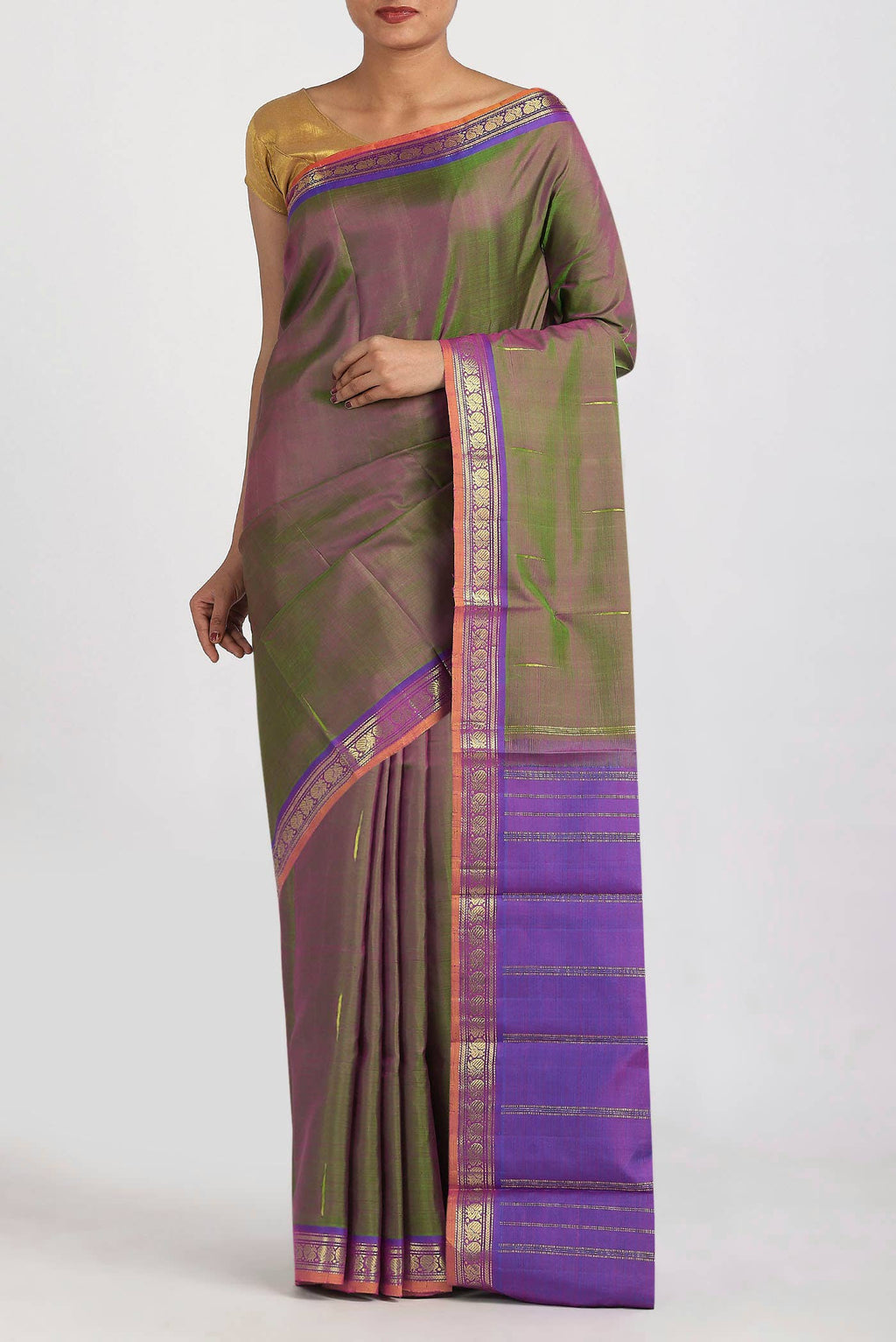 Multi Kanchipuram Silk Saree