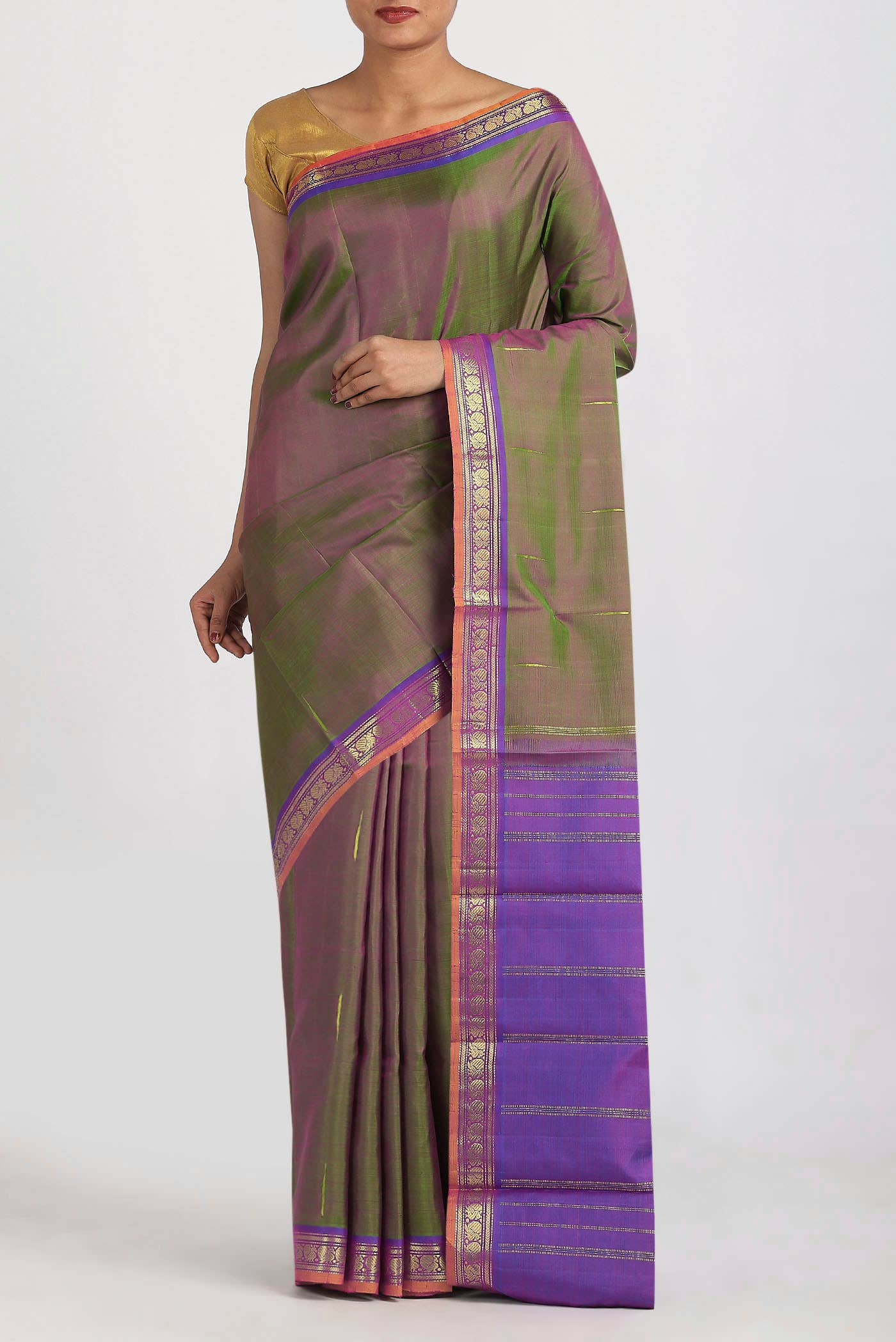 Multi Kanchipuram Silk Saree