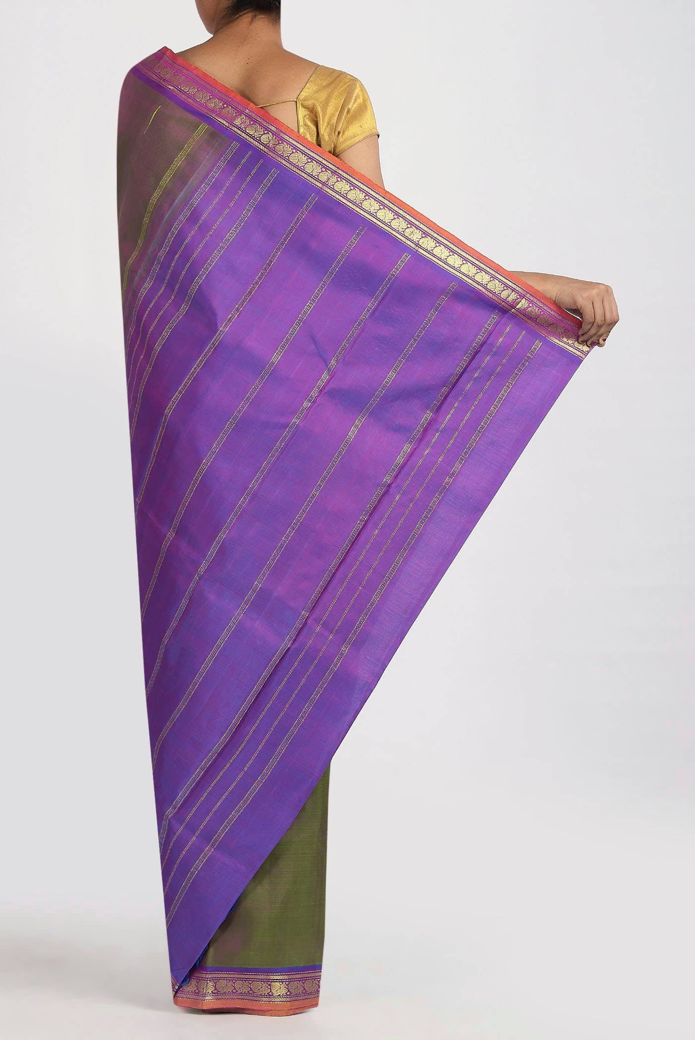 Multi Kanchipuram Silk Saree