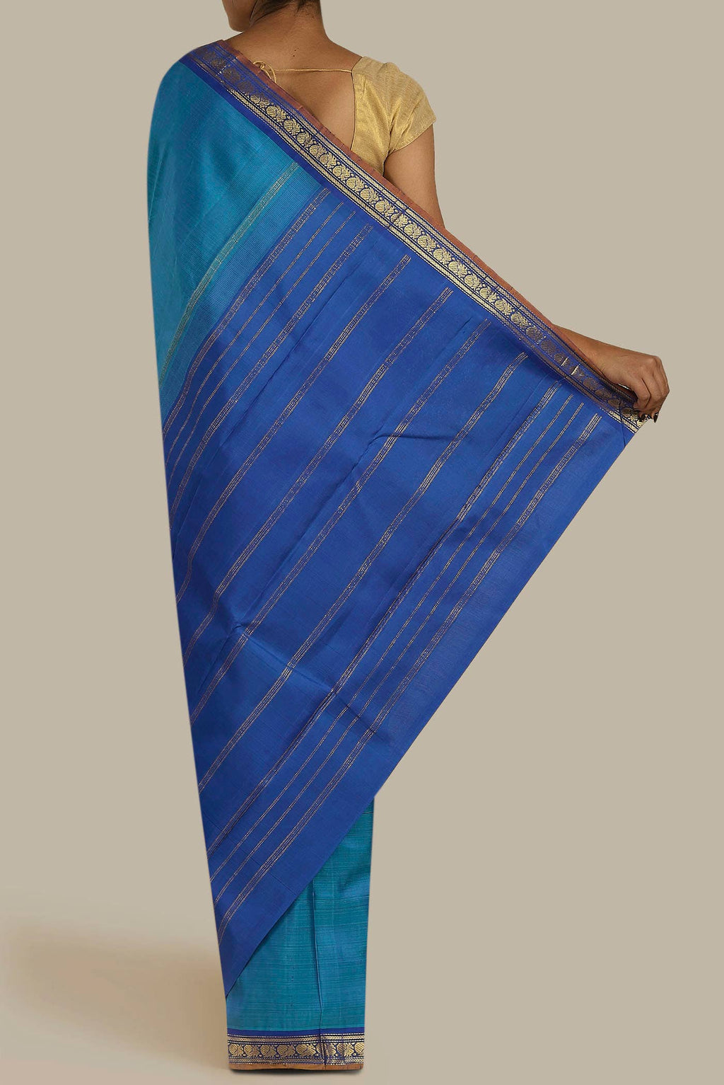 Blue Kanchipuram Silk Saree
