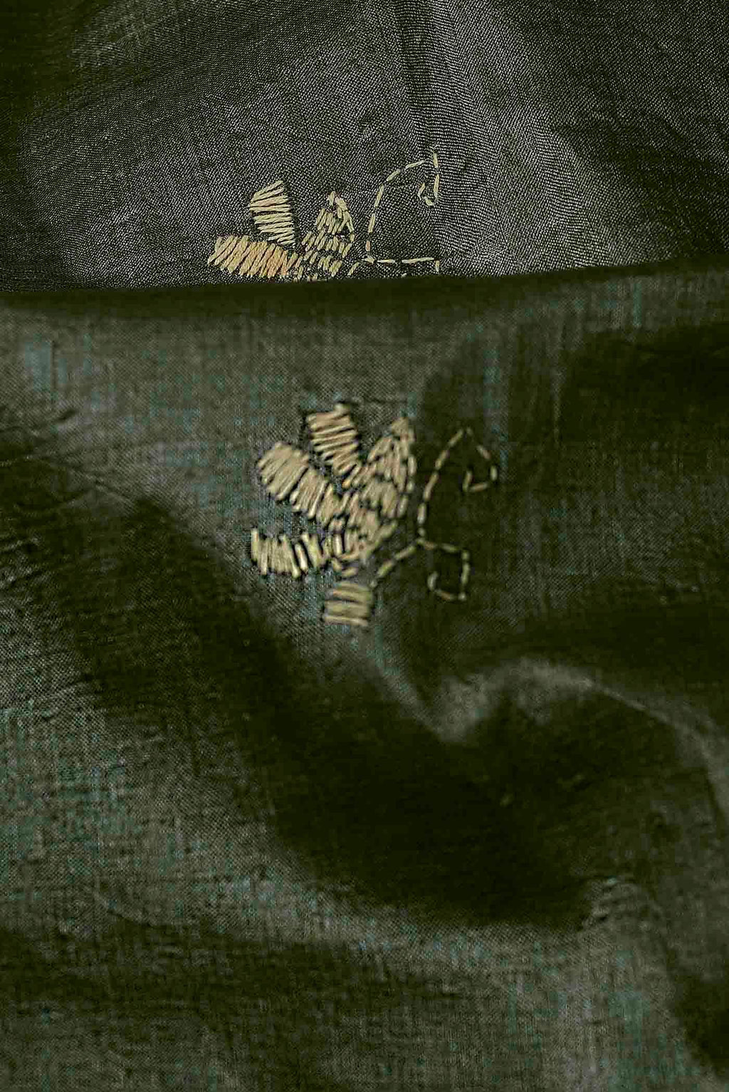 Green Bhagalpuri Tussar Silk Saree