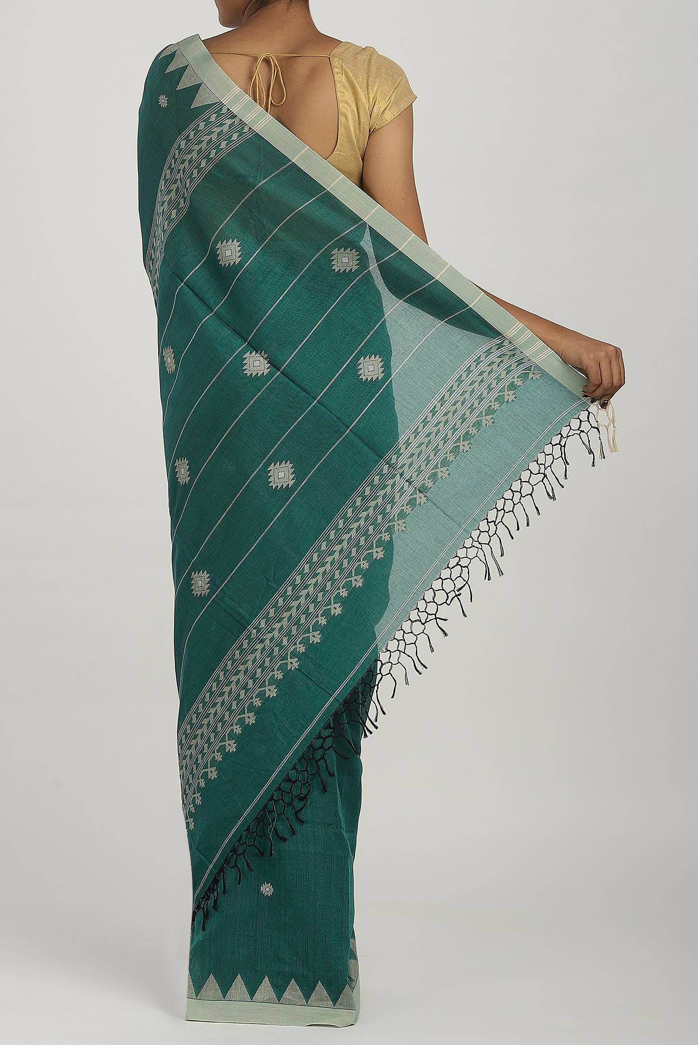 Green Bengal Cotton Saree