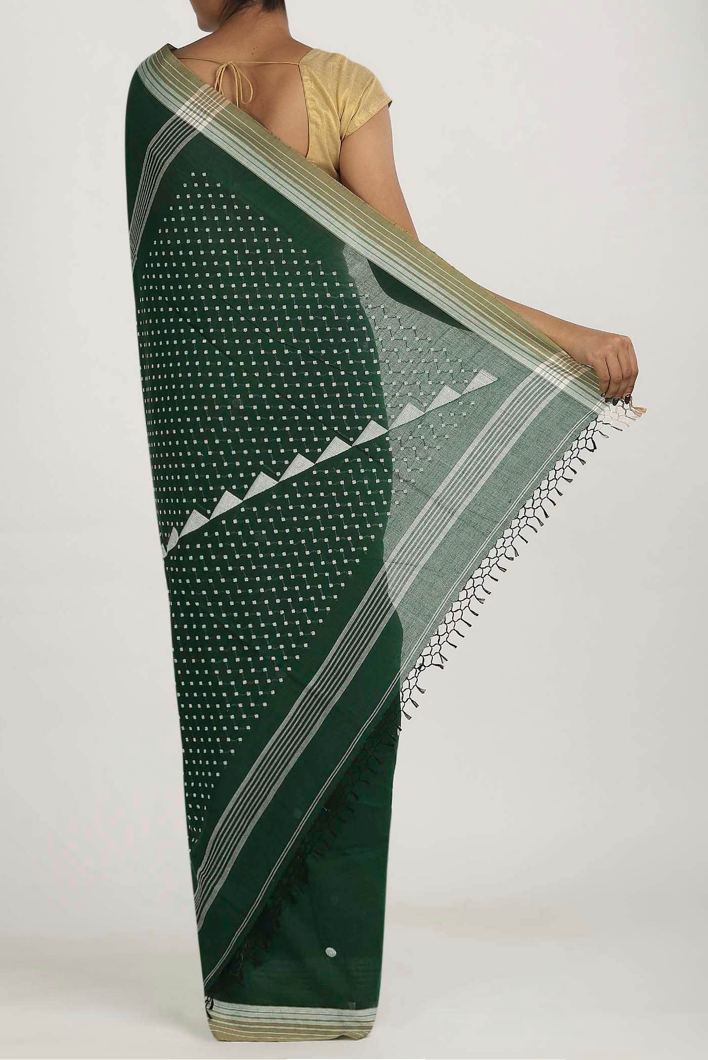 Green Bengal Cotton Saree