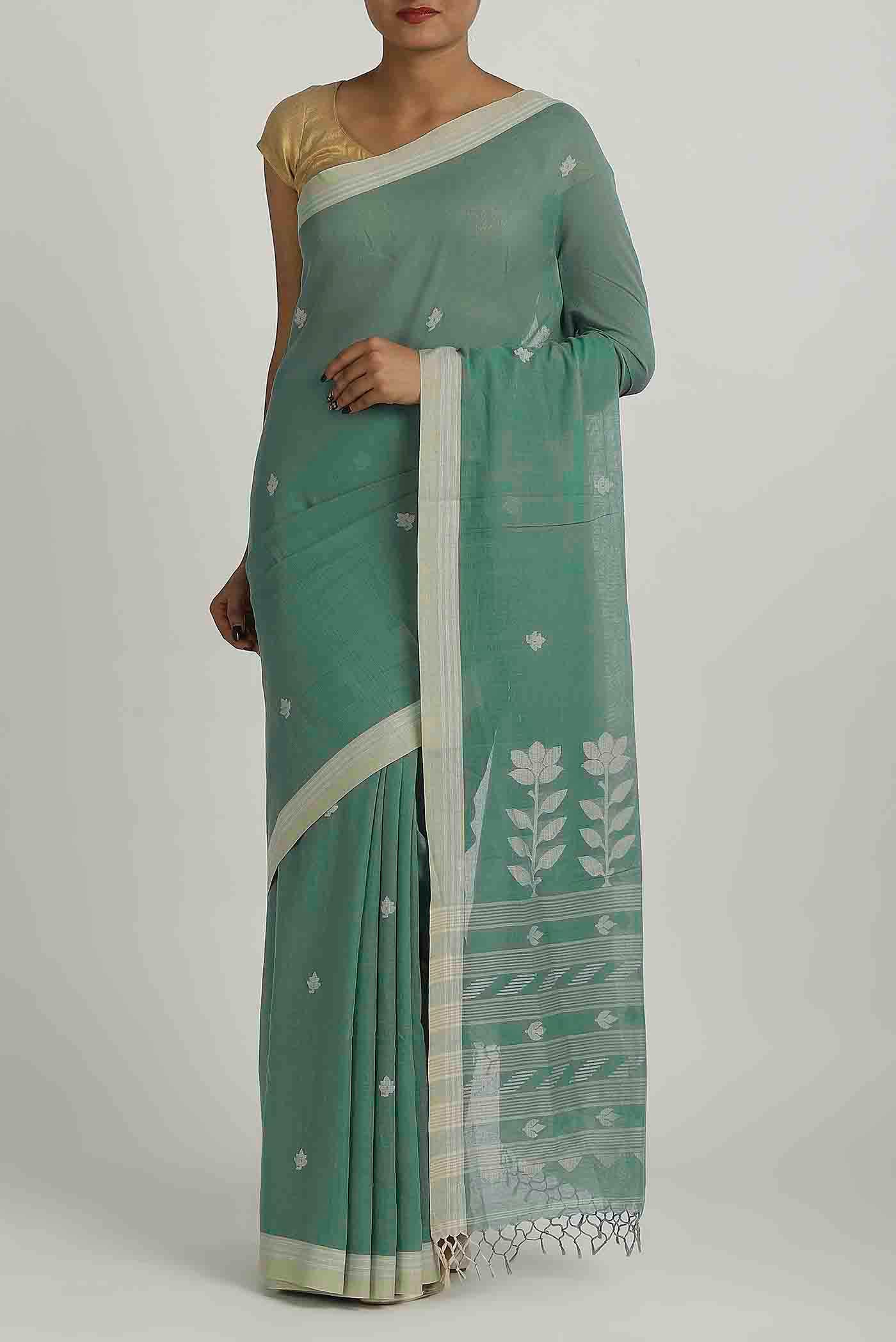 Green Bengal Cotton Saree