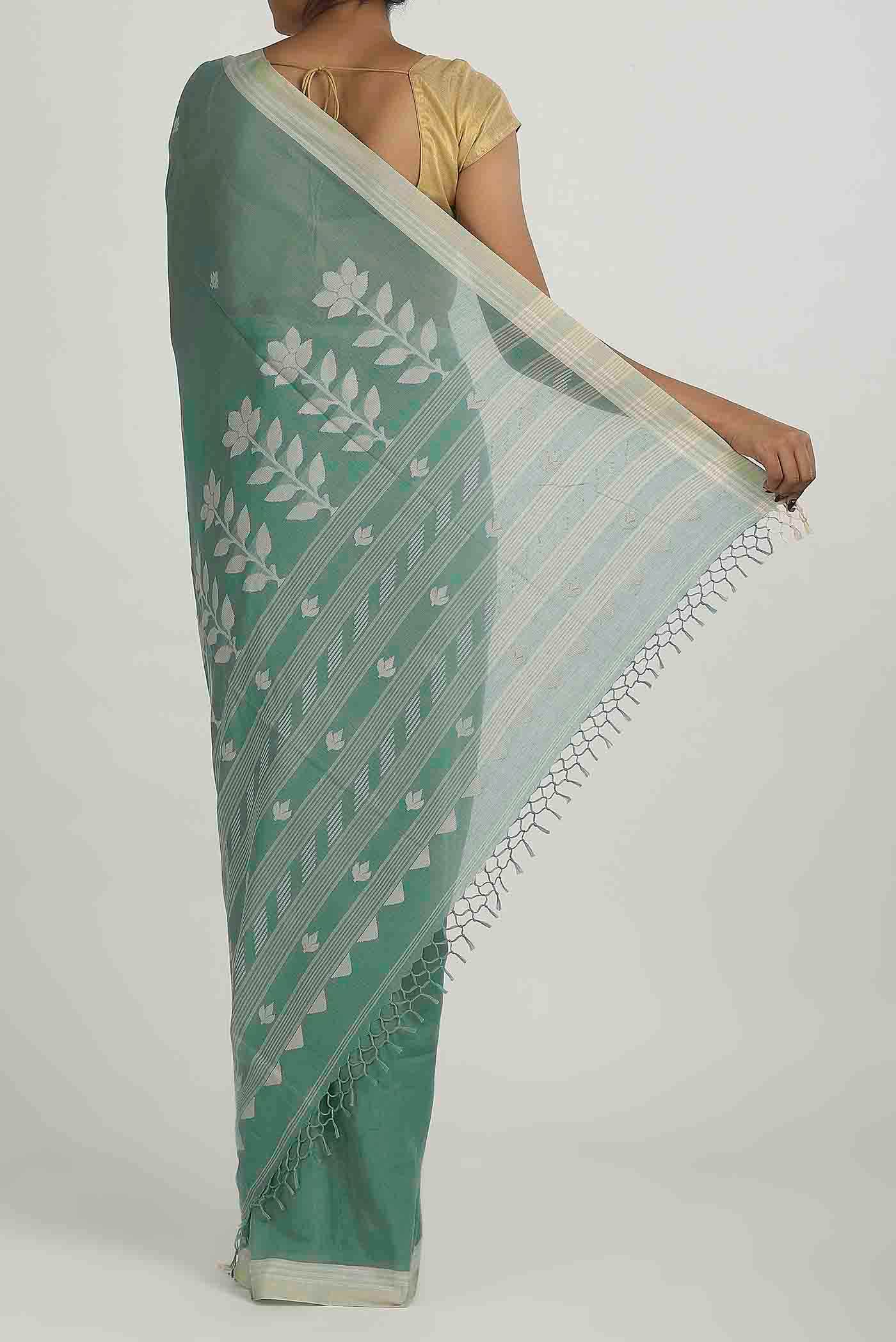 Green Bengal Cotton Saree
