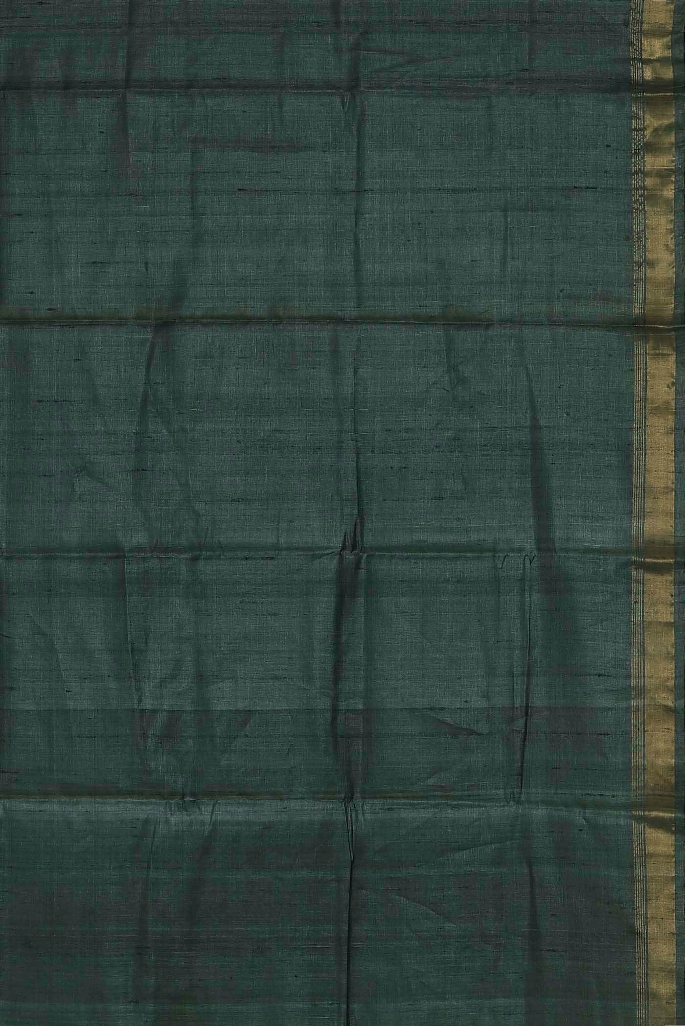 Green Bhagalpuri Tussar Silk Saree