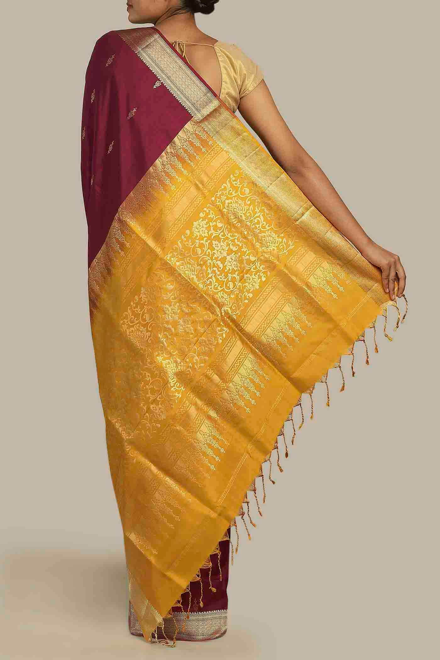 Maroon Soft Silk Saree