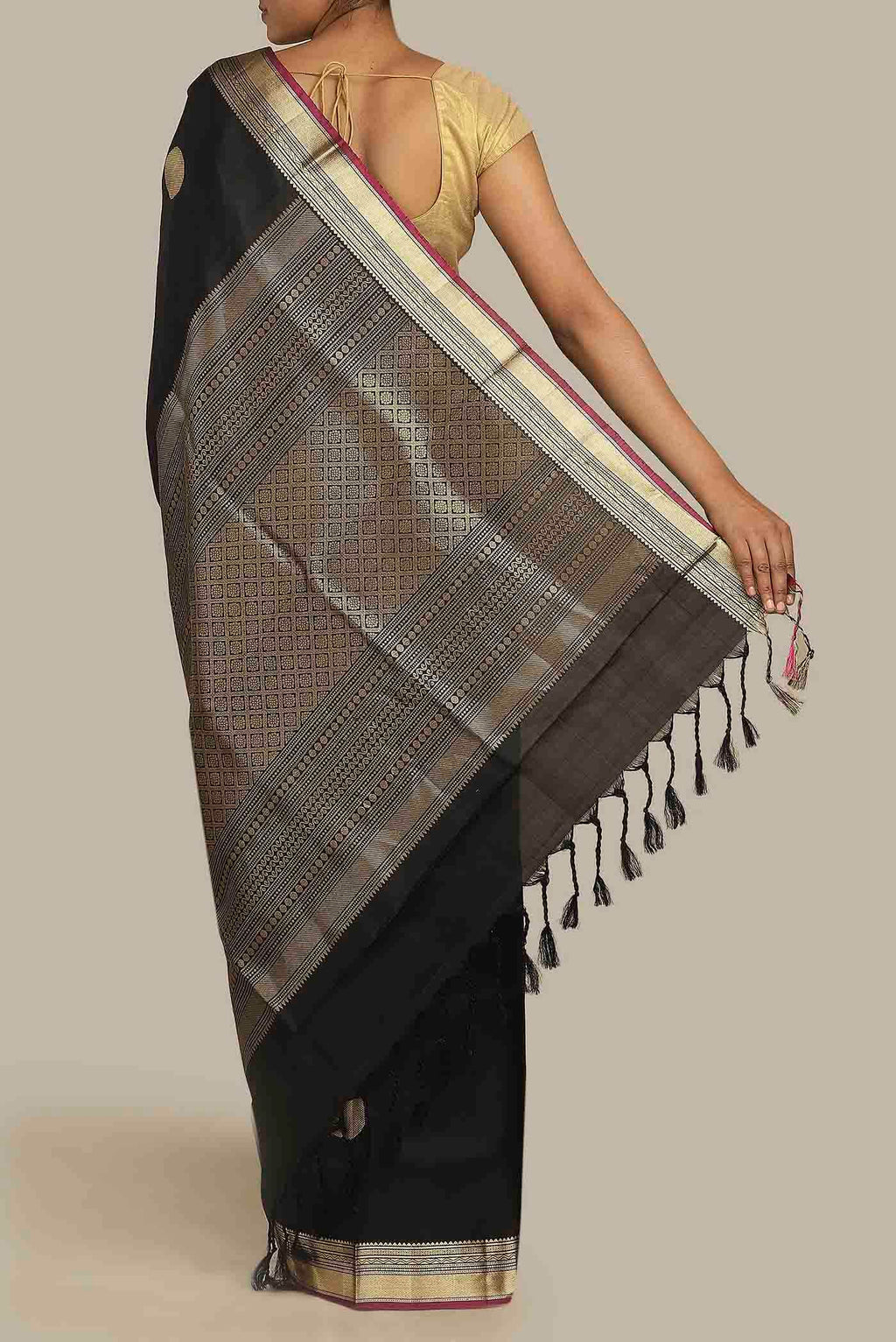 Black Soft Silk Saree