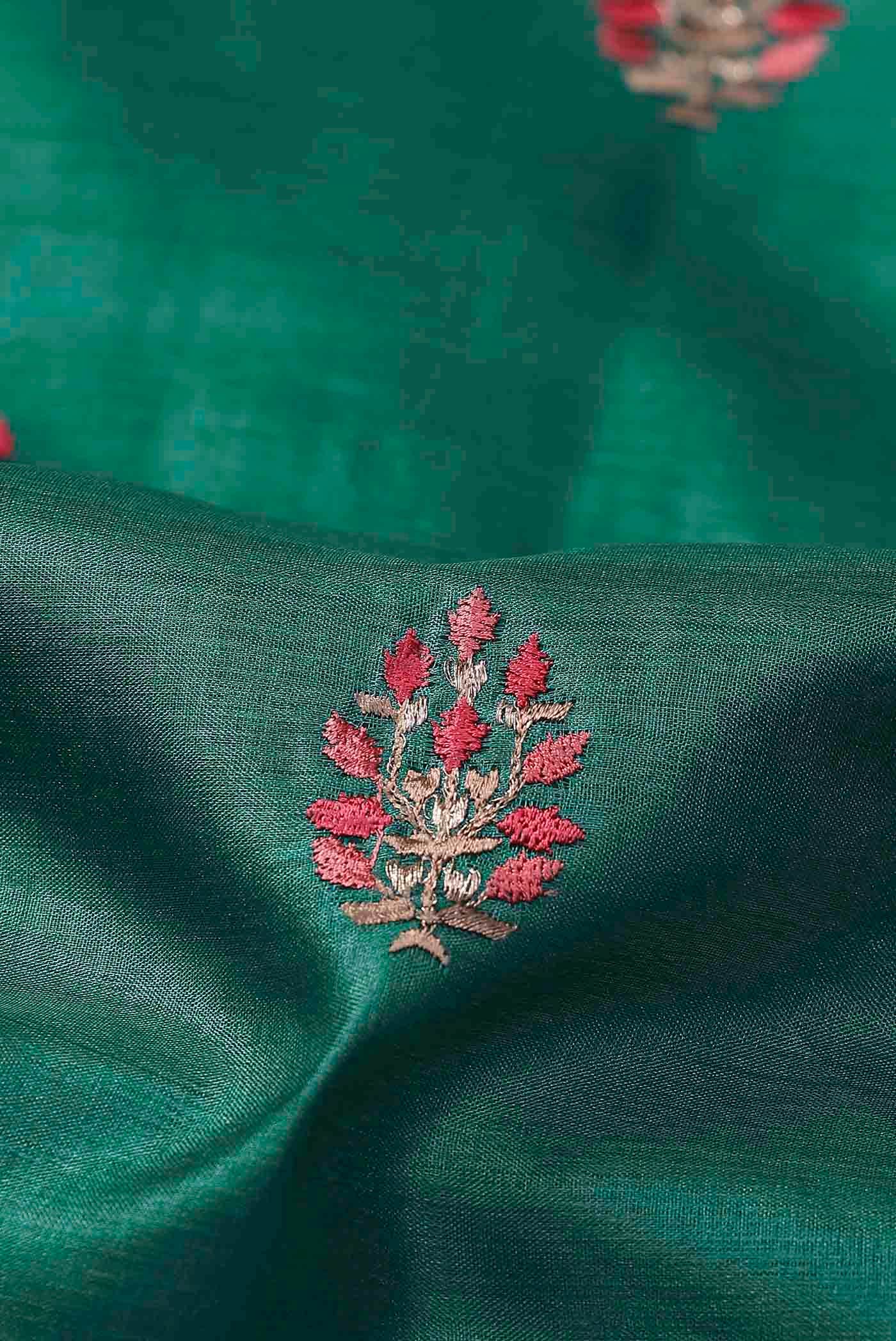 Green Banarasi Tussar Silk Saree