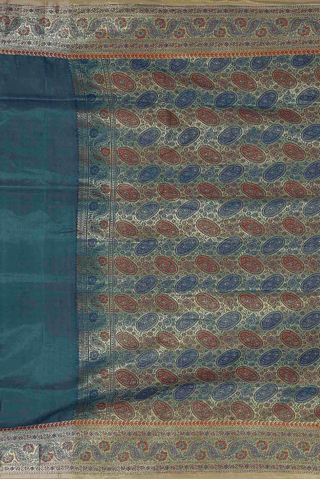 Blue Banarasi Tussar Silk Saree