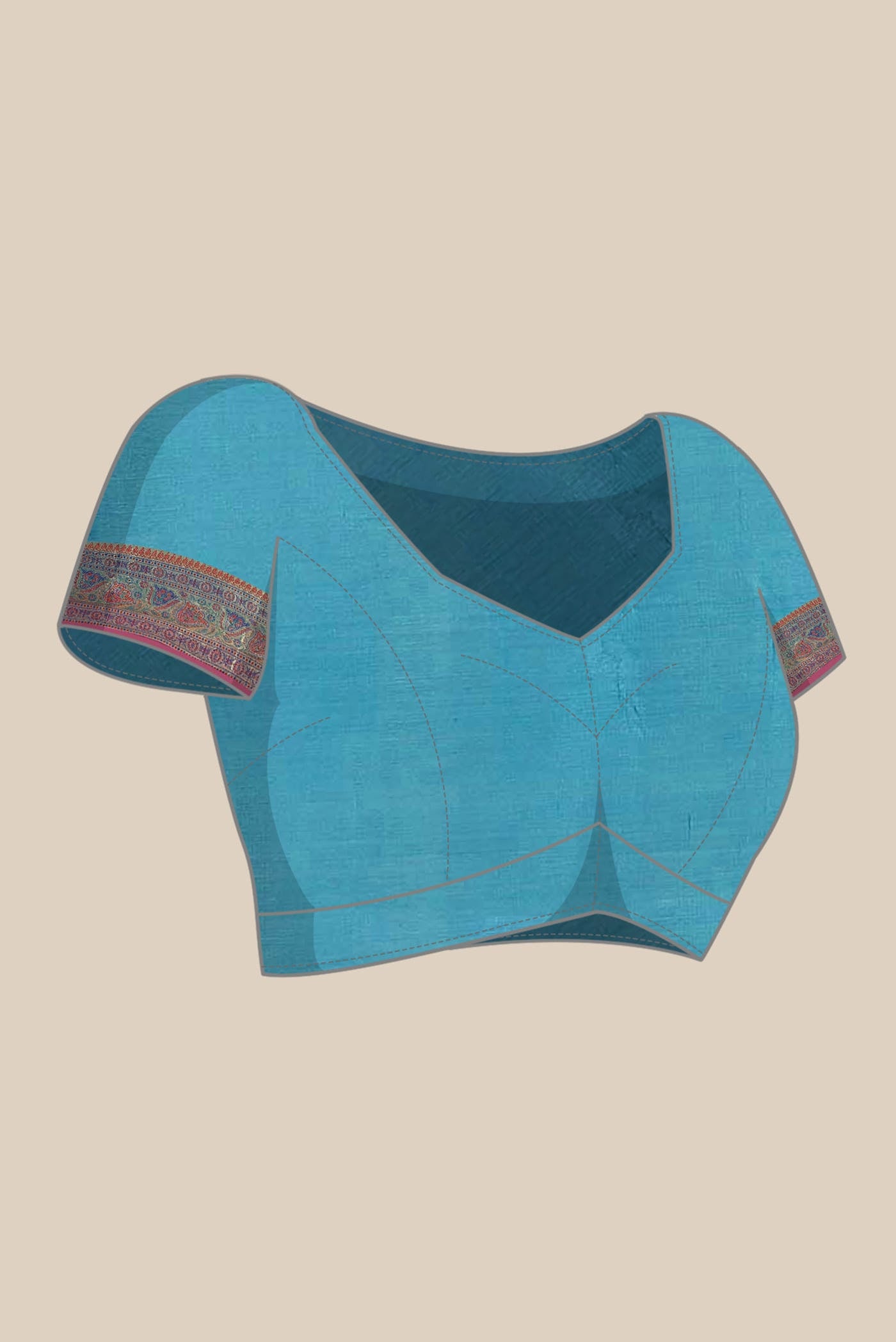 Blue Banarasi Tussar Silk Saree