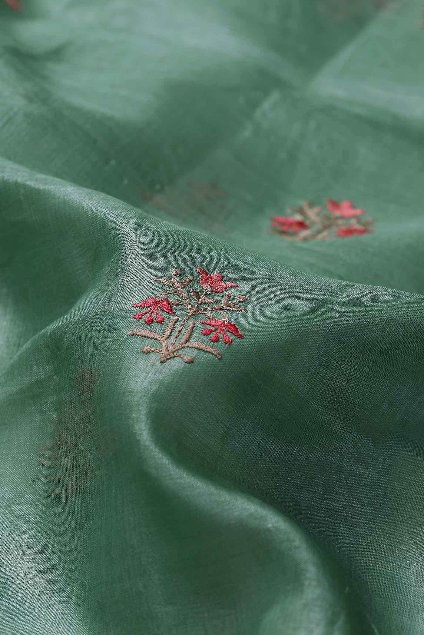 Green Banarasi Tussar Silk Saree