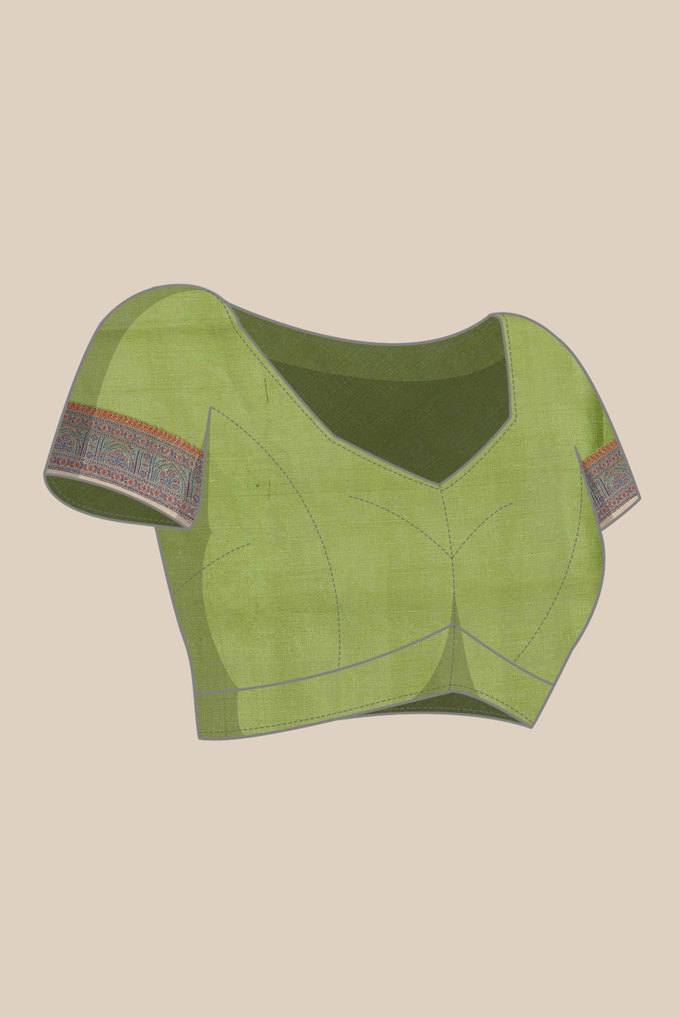 Green Banarasi Tussar Silk Saree