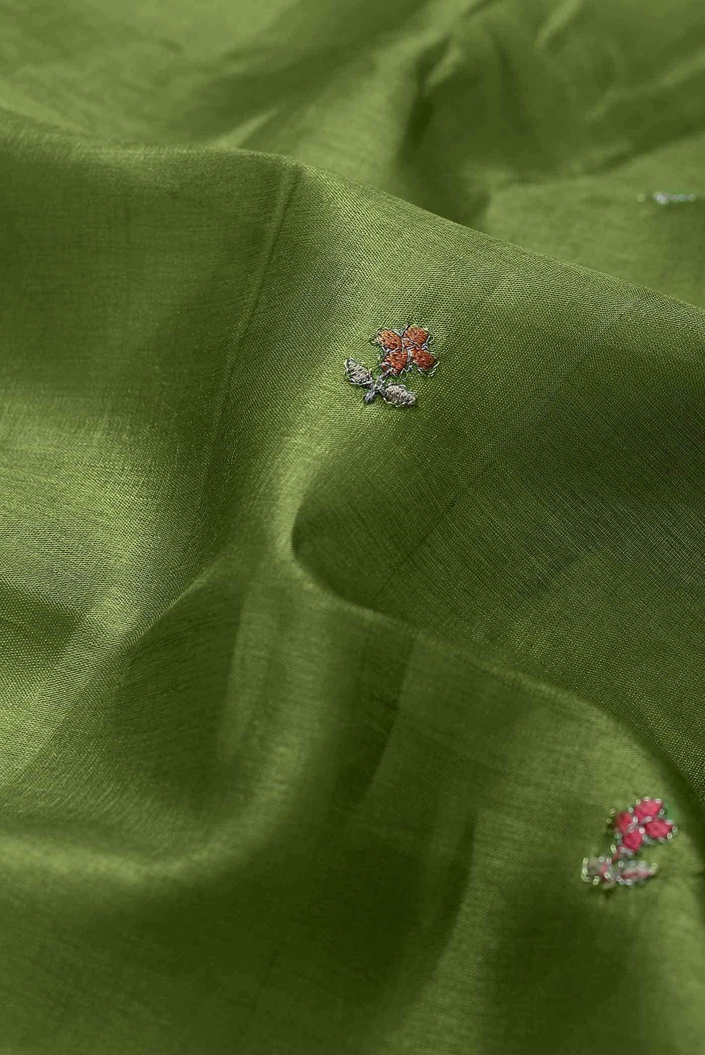 Green Banarasi Tussar Silk Saree
