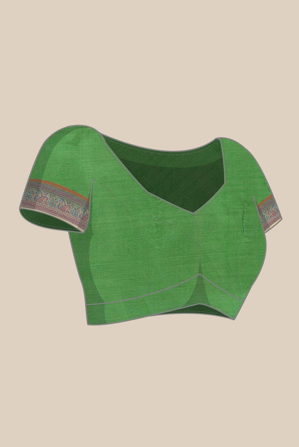 Green Banarasi Tussar Silk Saree