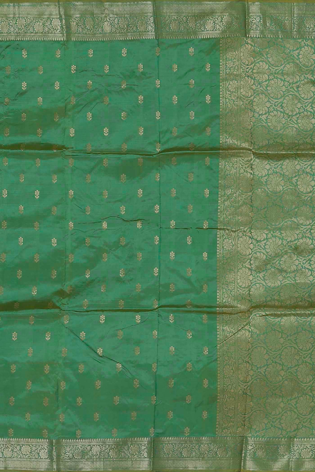 Green Banarasi Katan Silk Saree