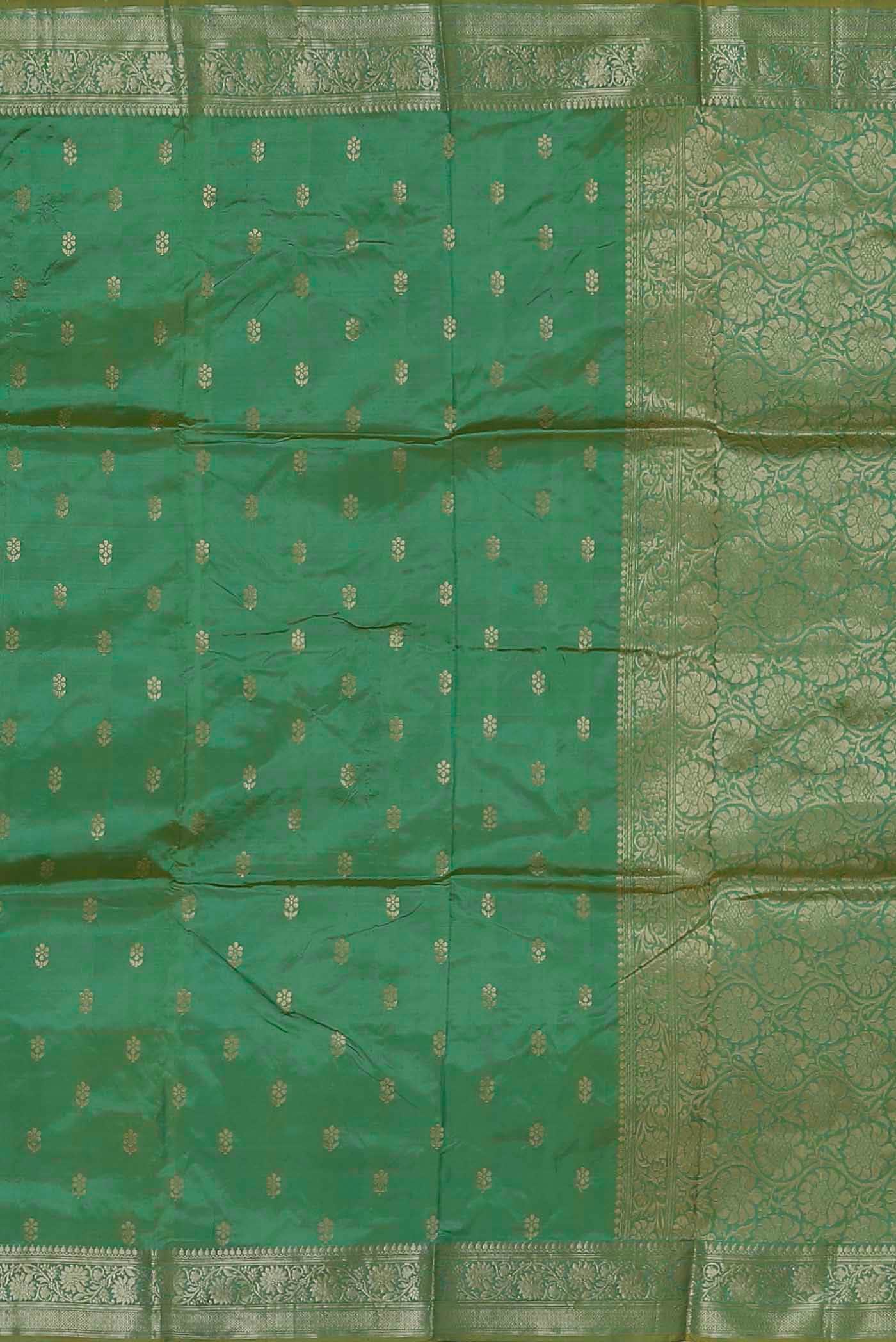 Green Banarasi Katan Silk Saree