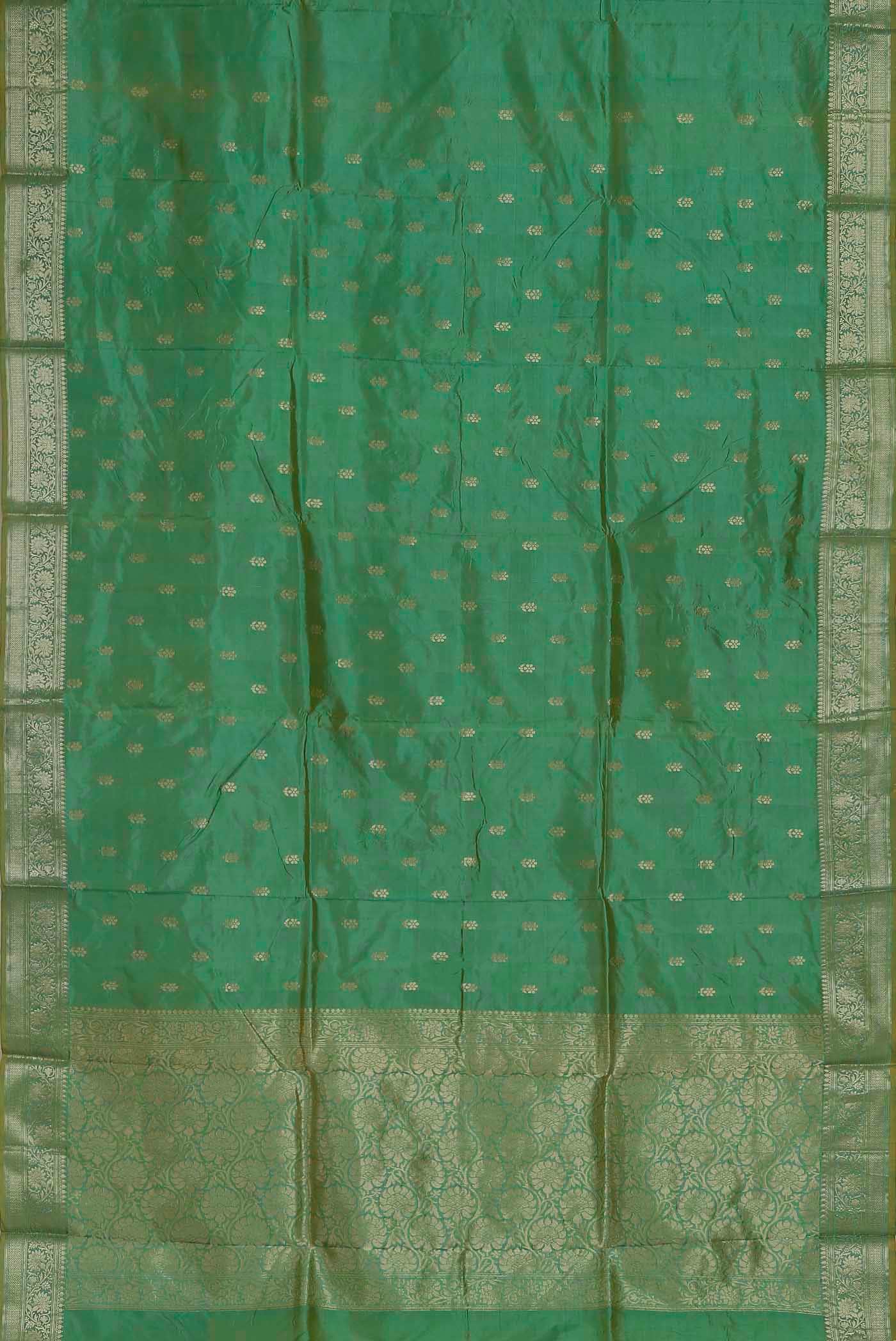 Green Banarasi Katan Silk Saree
