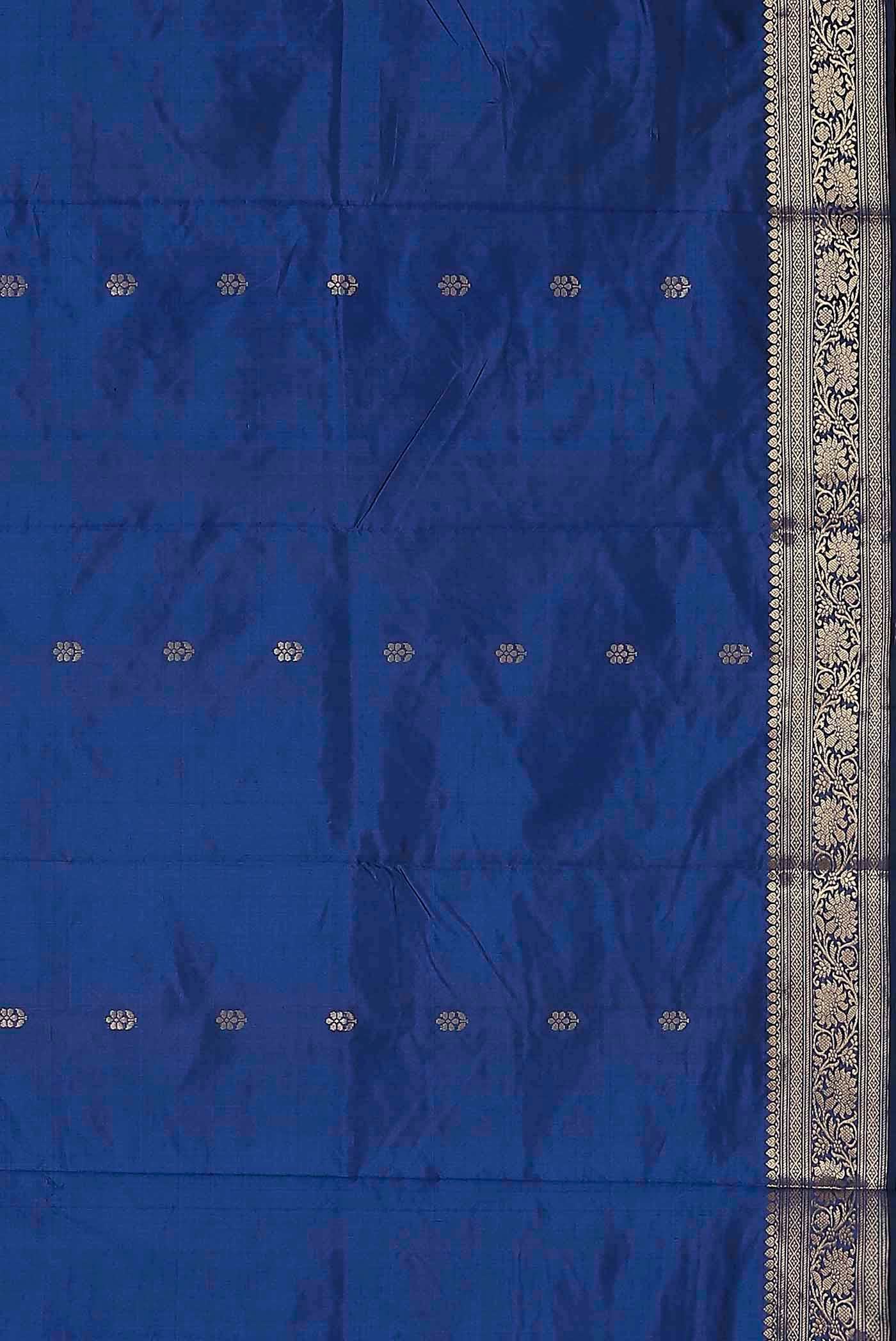 Blue Banarasi Katan Silk Saree