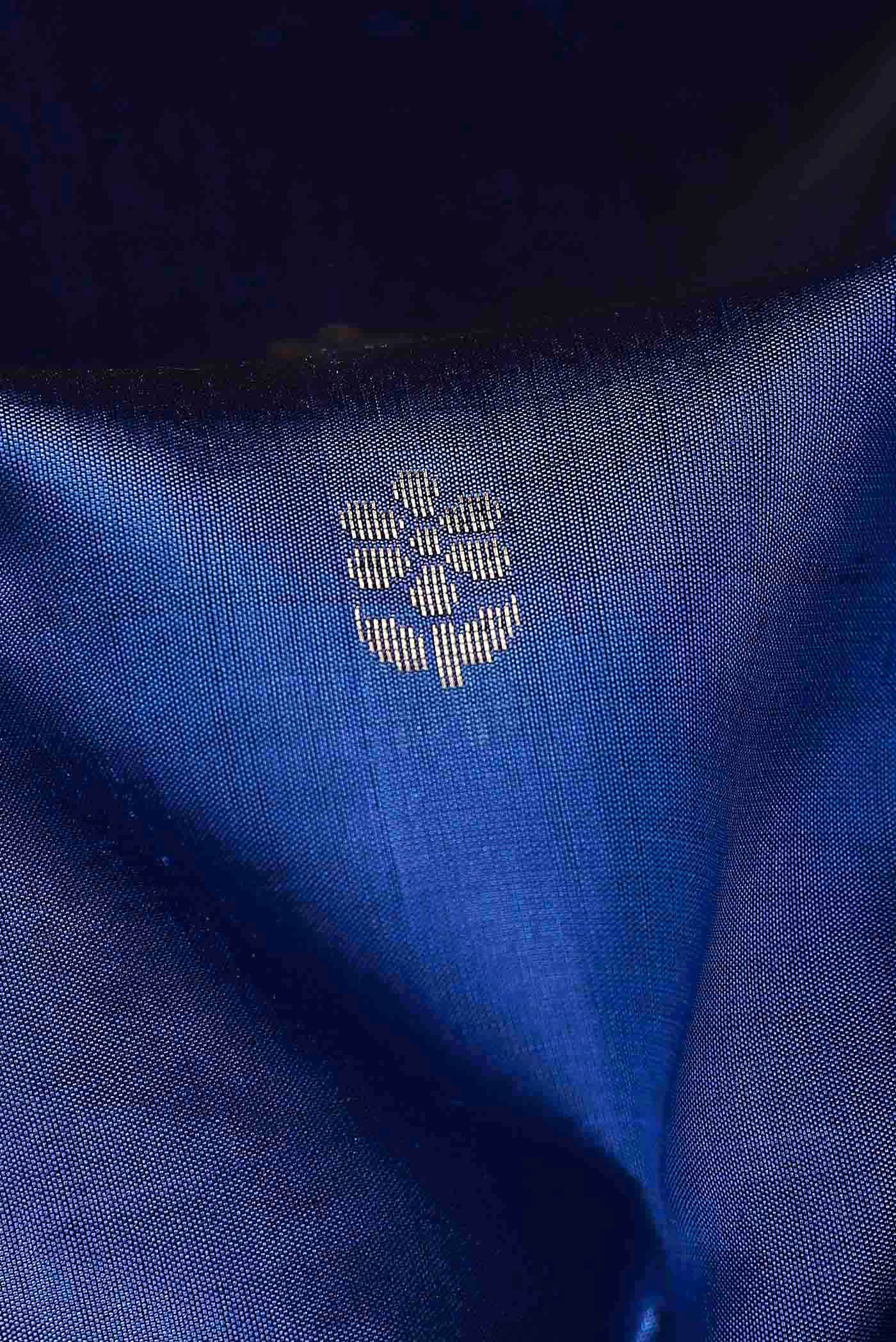 Blue Banarasi Katan Silk Saree