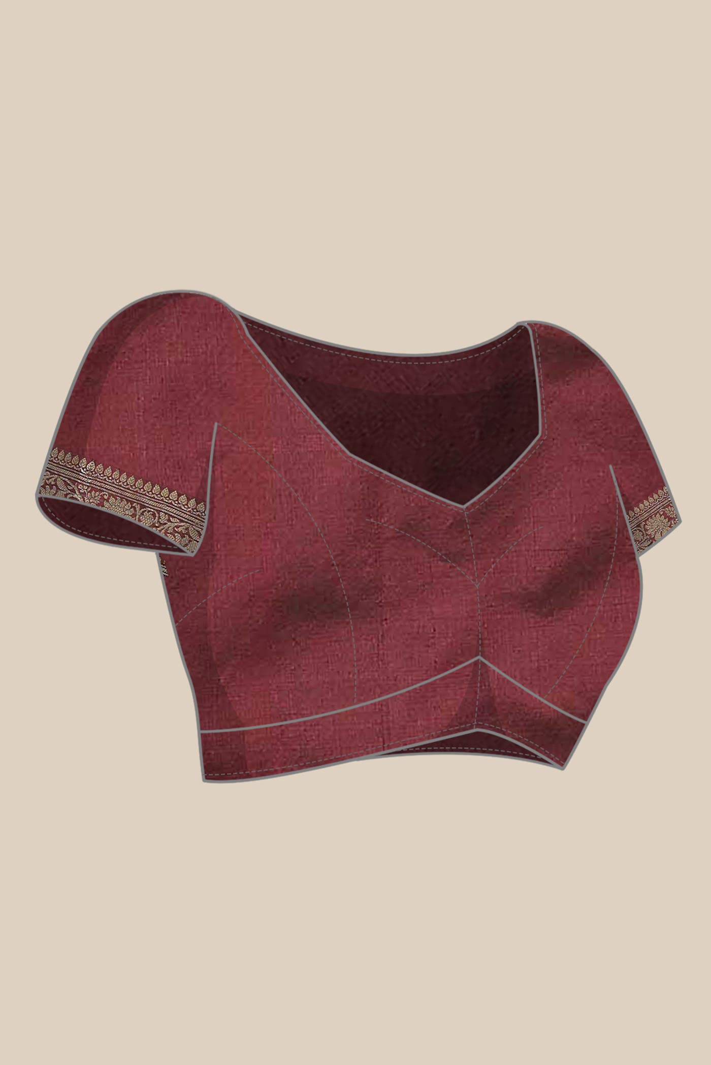 Maroon Banarasi Katan Silk Saree