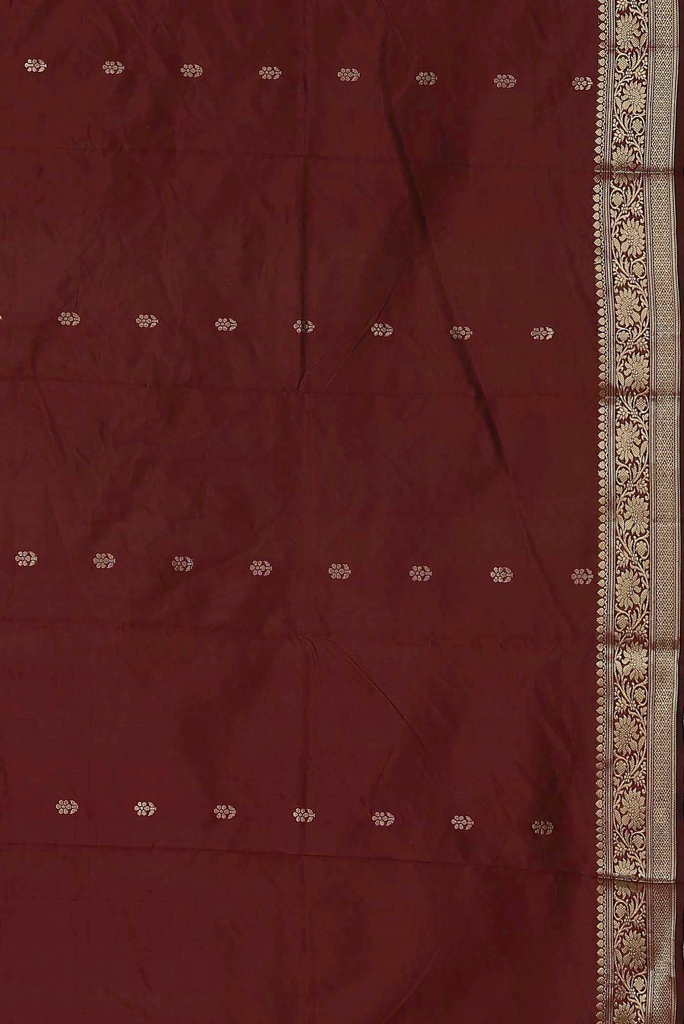 Maroon Banarasi Katan Silk Saree