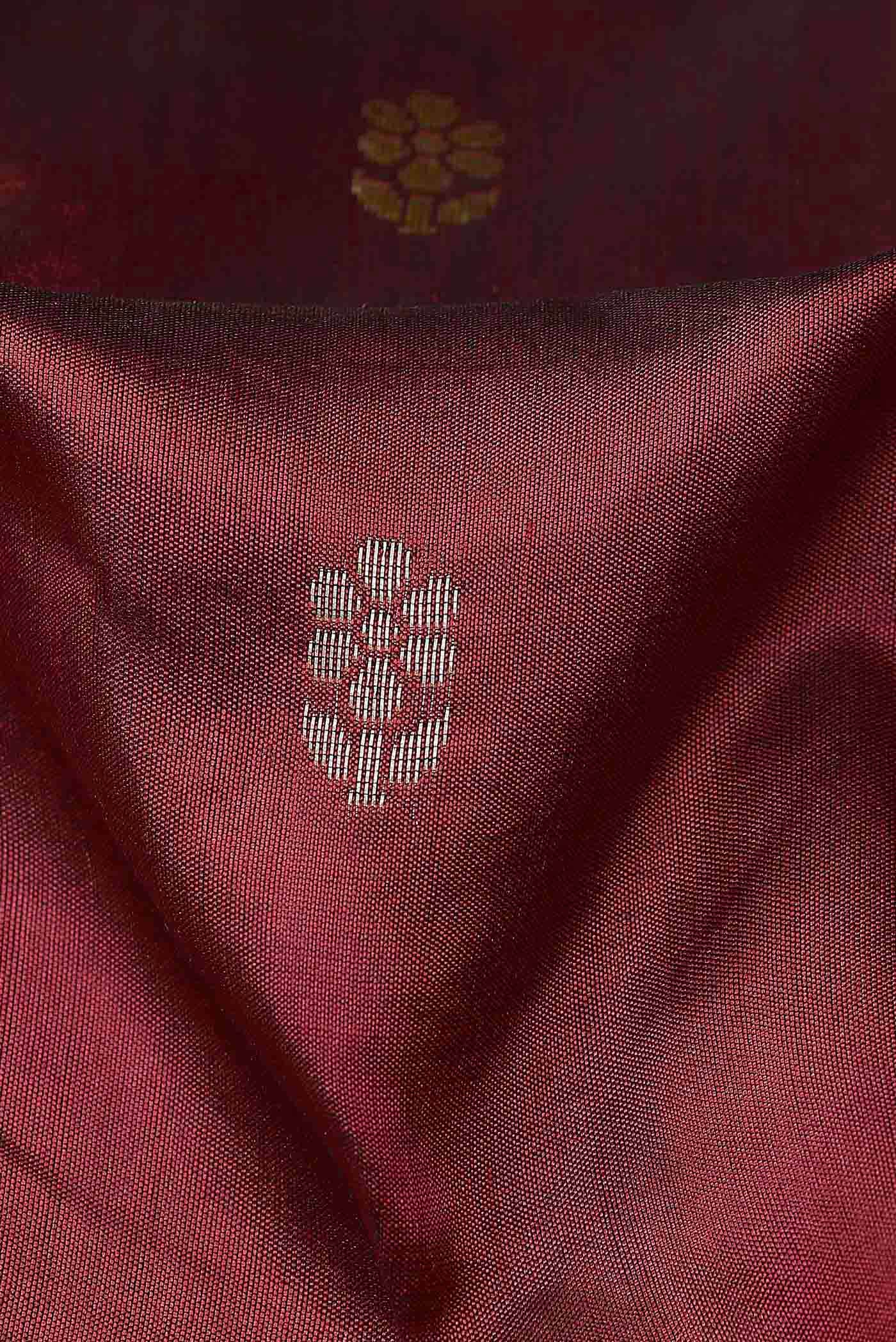 Maroon Banarasi Katan Silk Saree