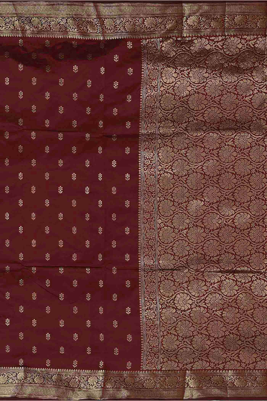 Maroon Banarasi Katan Silk Saree