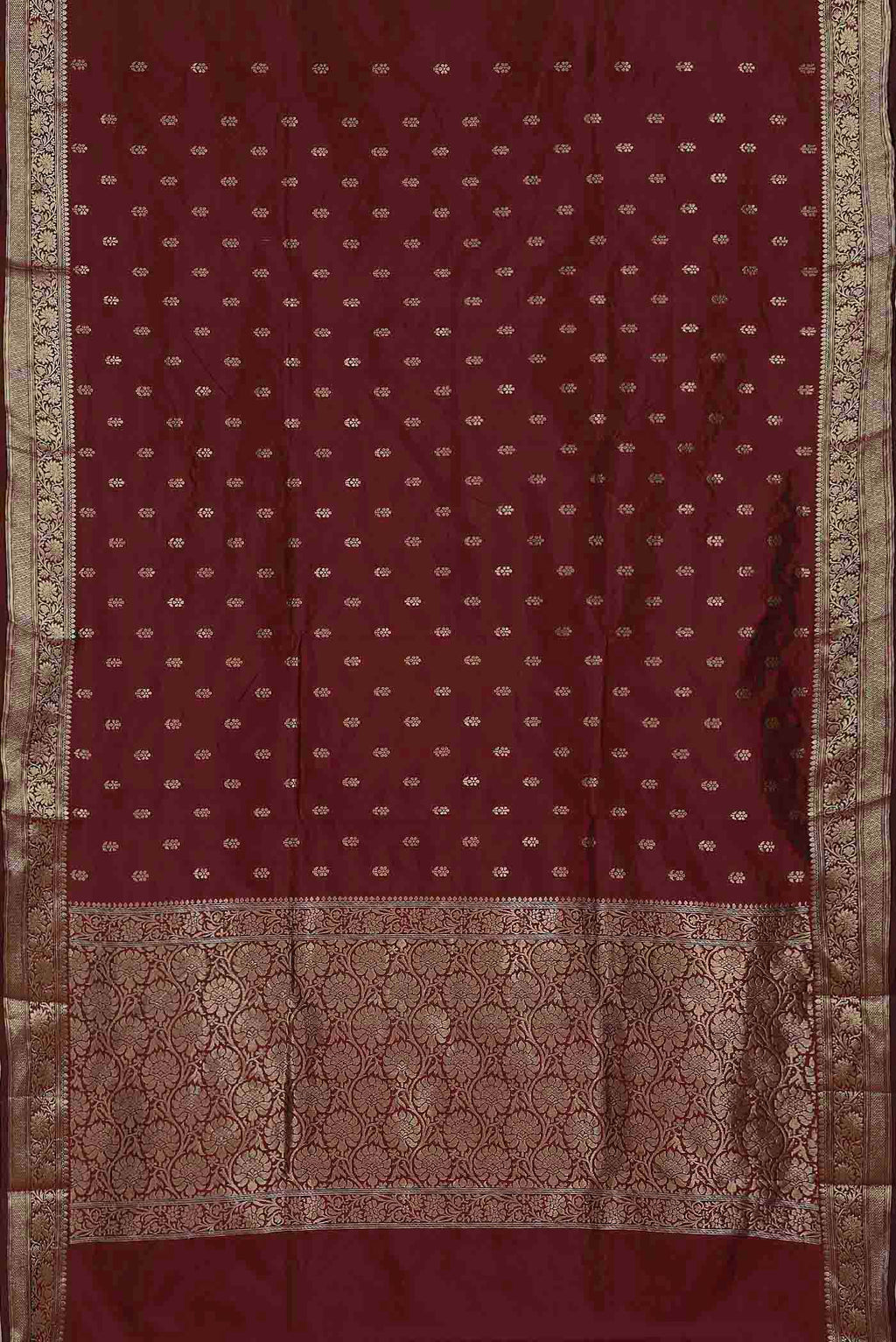Maroon Banarasi Katan Silk Saree
