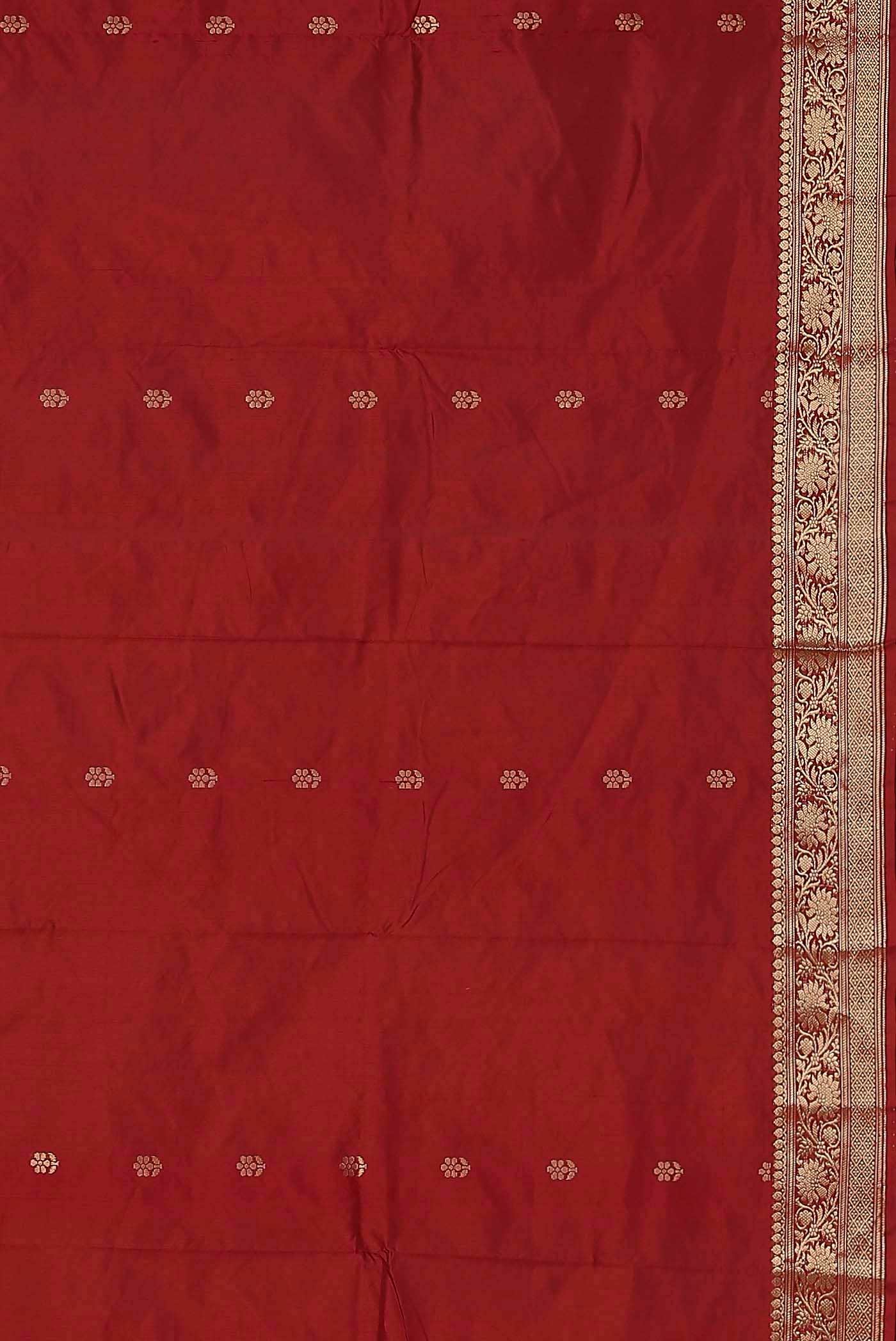 Red Banarasi Katan Silk Saree
