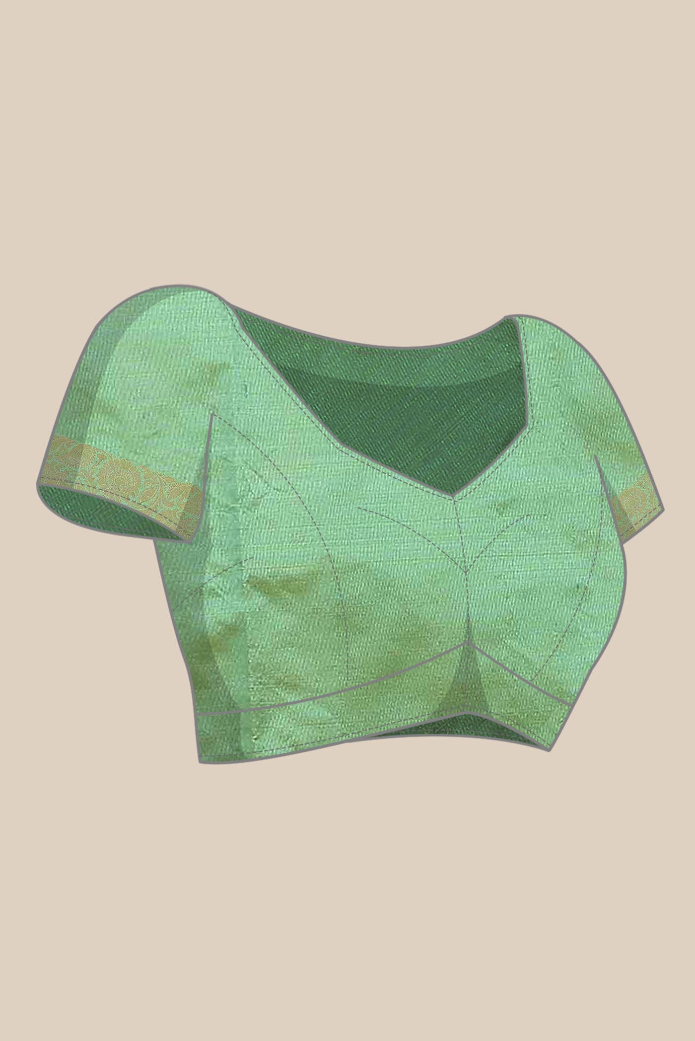 Green Banarasi Katan Silk Saree