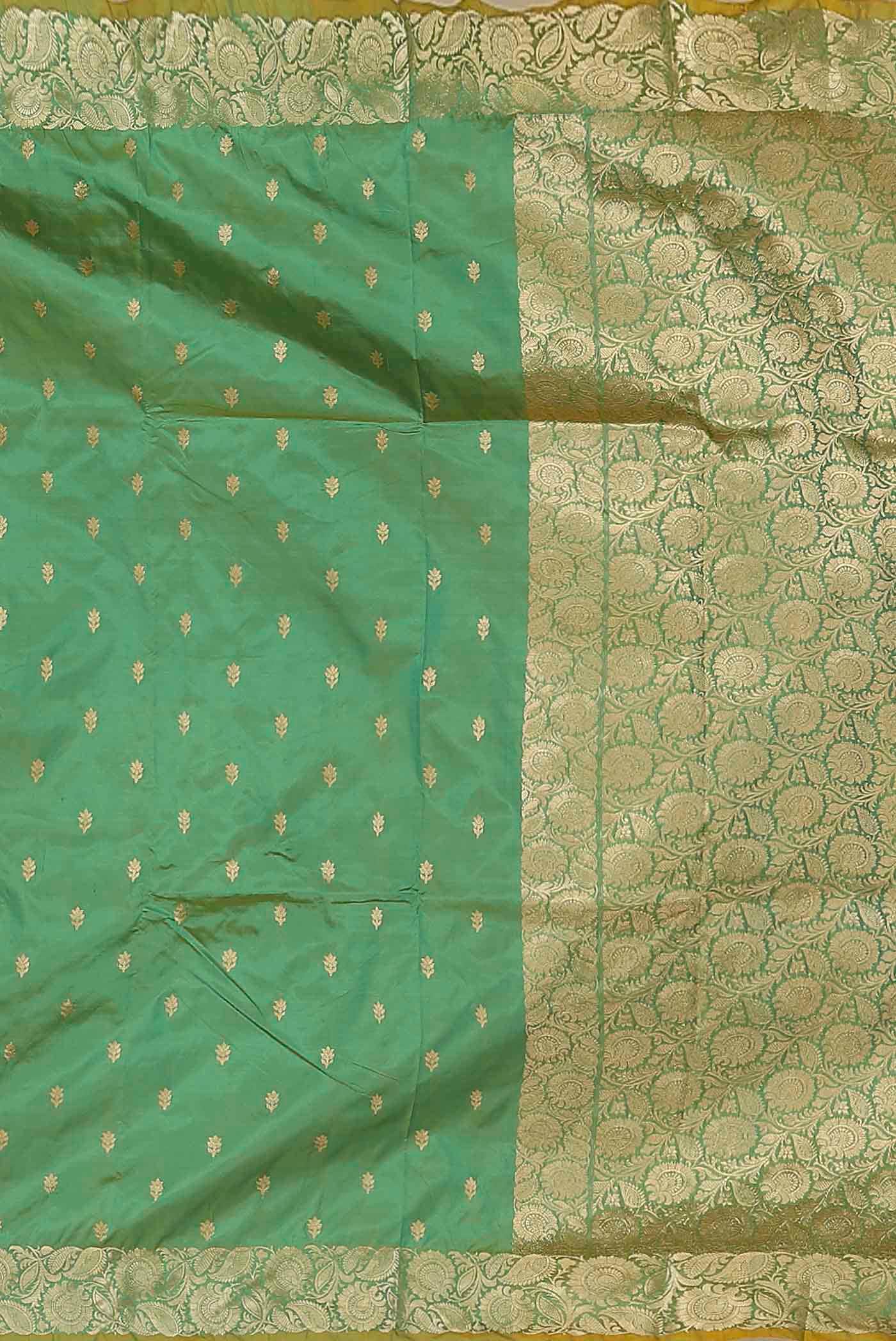Green Banarasi Katan Silk Saree