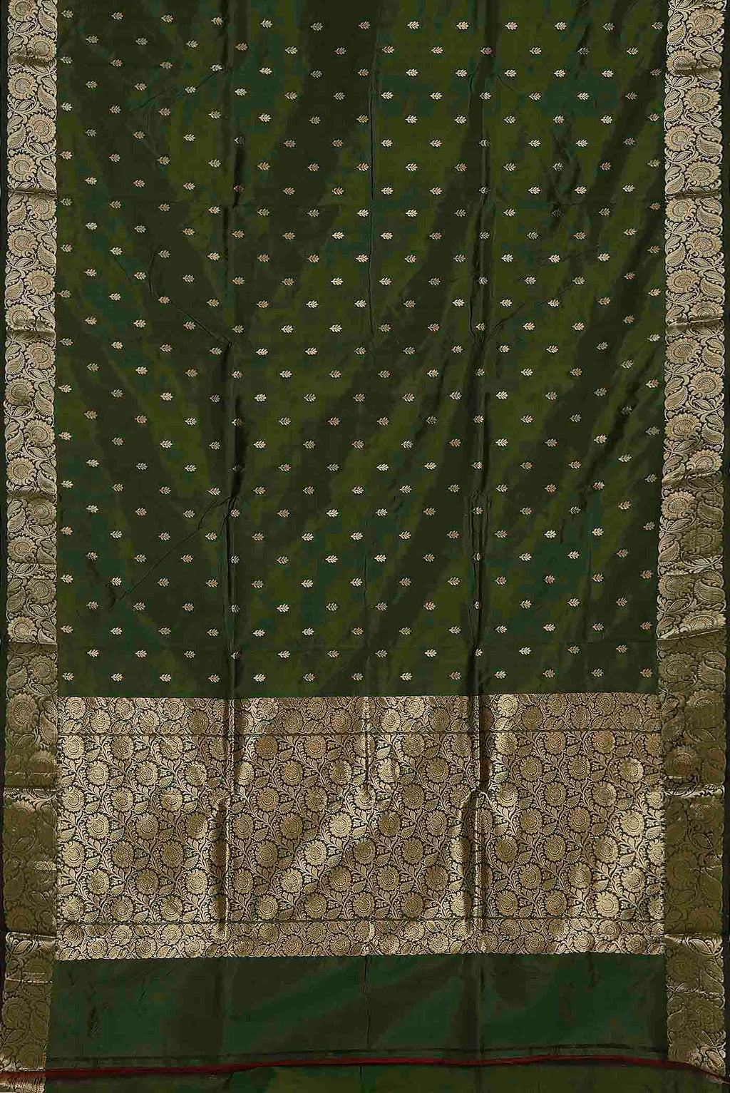 Green Banarasi Katan Silk Saree
