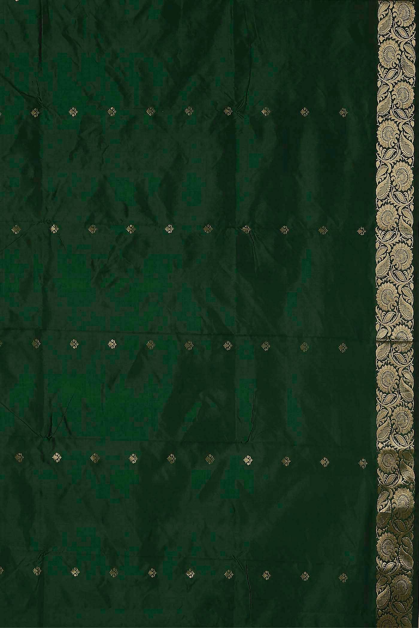Green Banarasi Katan Silk Saree
