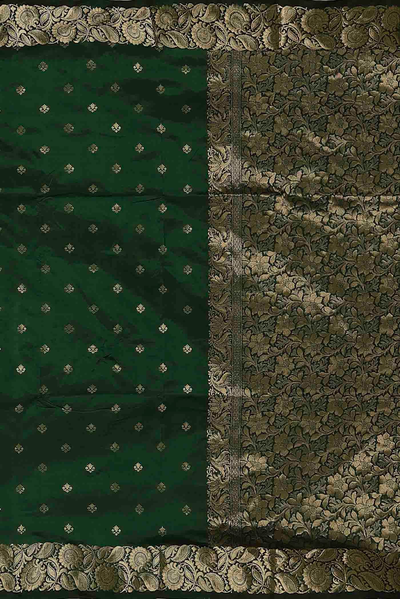 Green Banarasi Katan Silk Saree