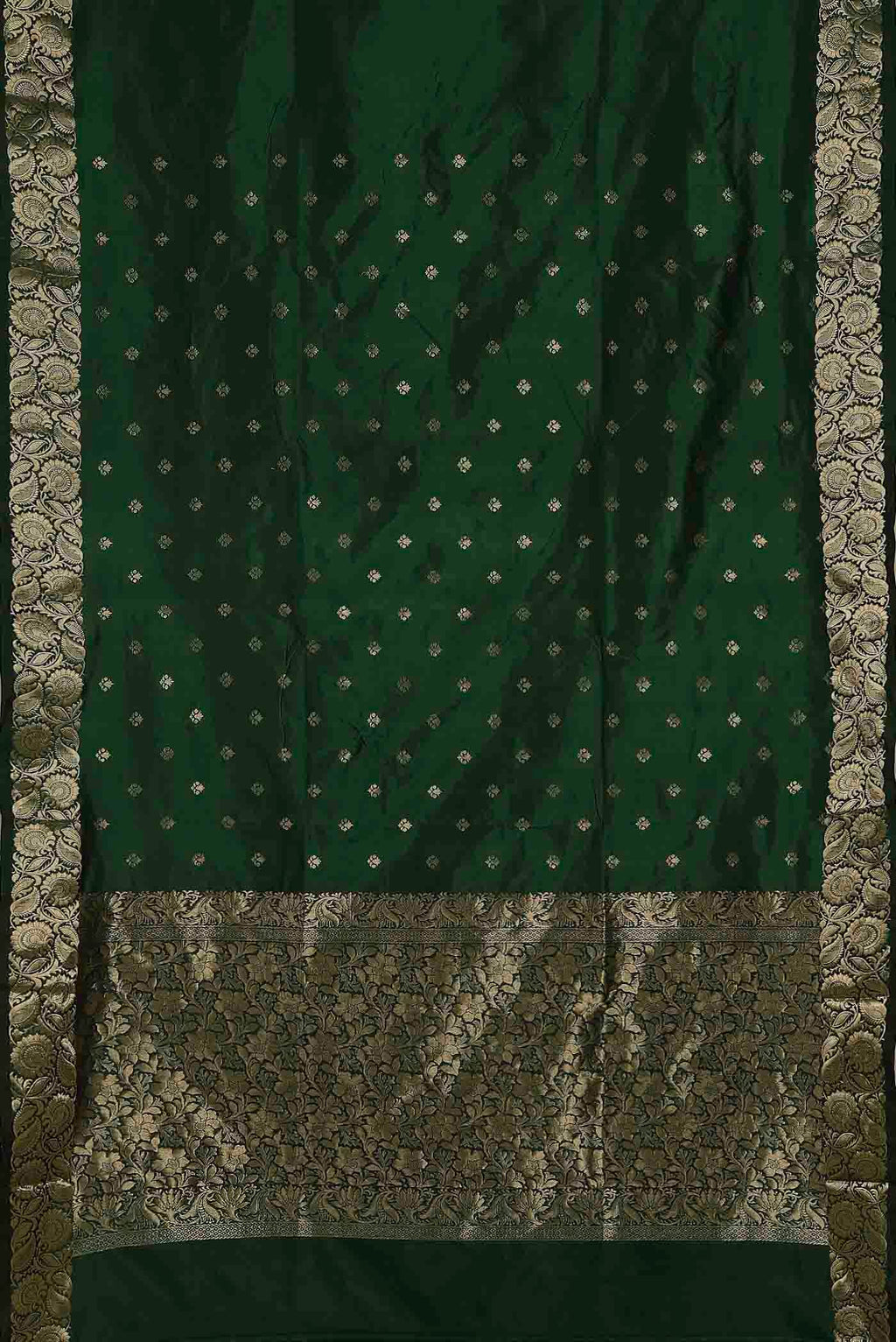 Green Banarasi Katan Silk Saree